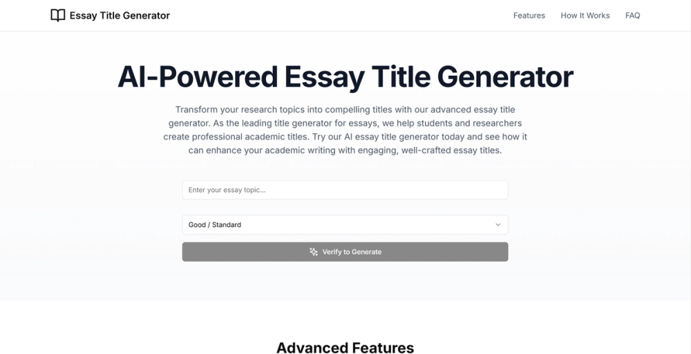 image of Essay Title Generator