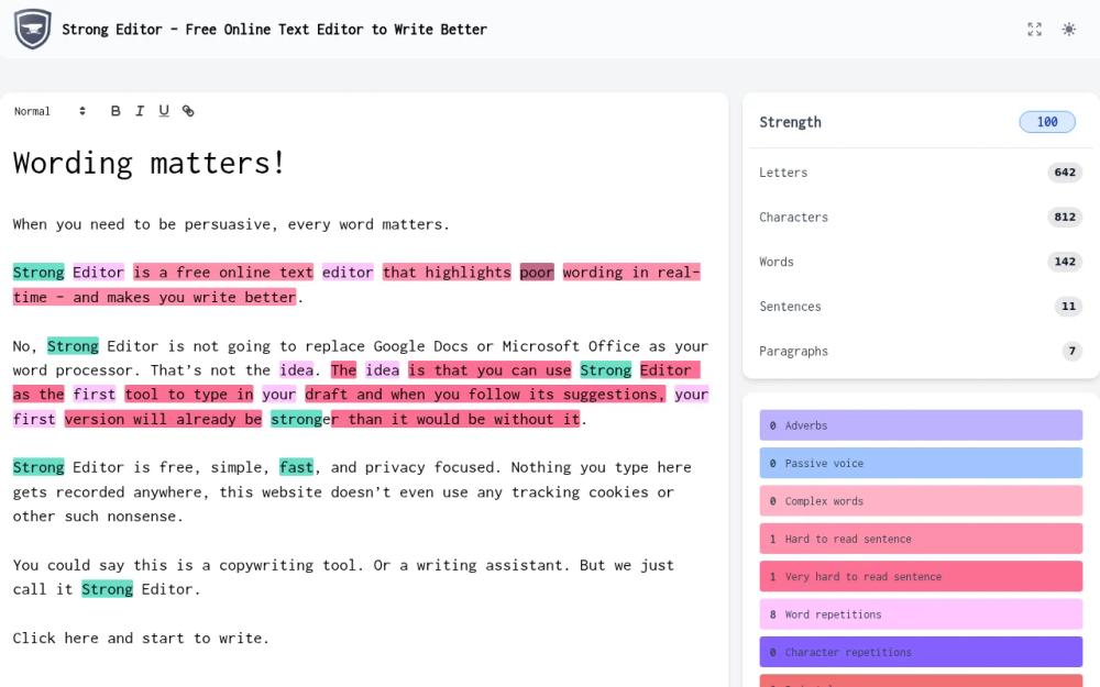 image of Strong Editor