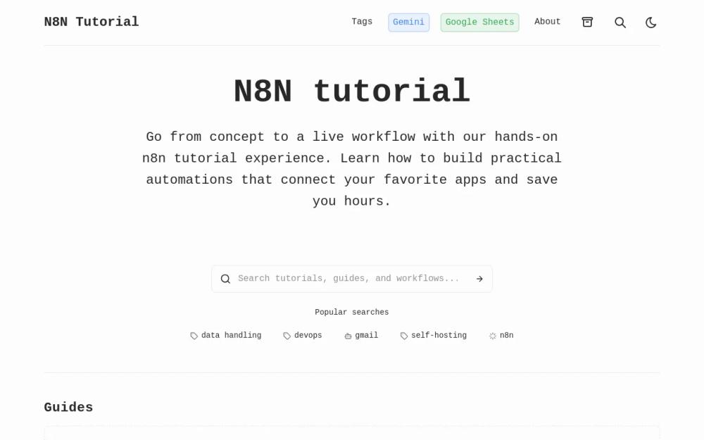 image of N8N Tutorial