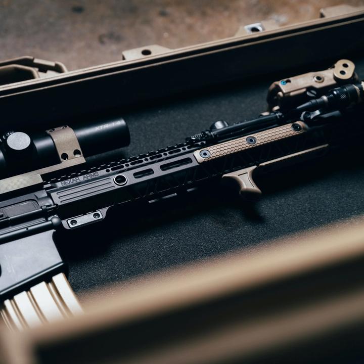 assault rifle inside a case