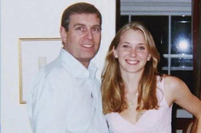 Virginia Giuffre next to Prince Andrew