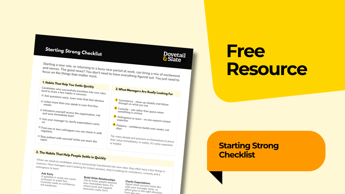 Starting Strong: How to Make a Strong First Impression in a New Role