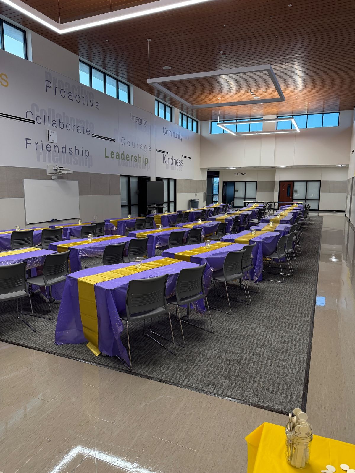 Training room ready for the new teachers at Gregg Learning Center