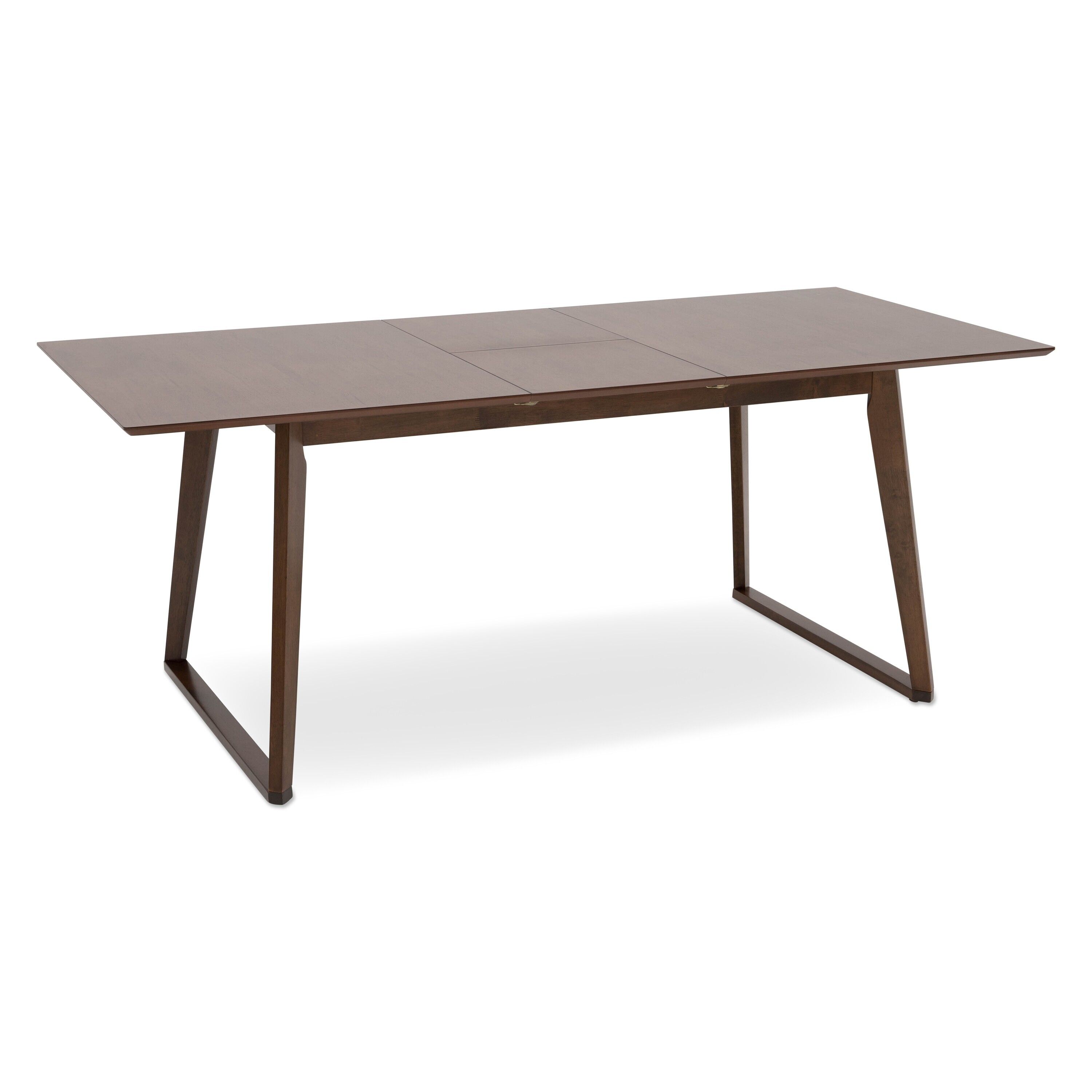 Wooden extendable dining table for a balanced feng shui setup.