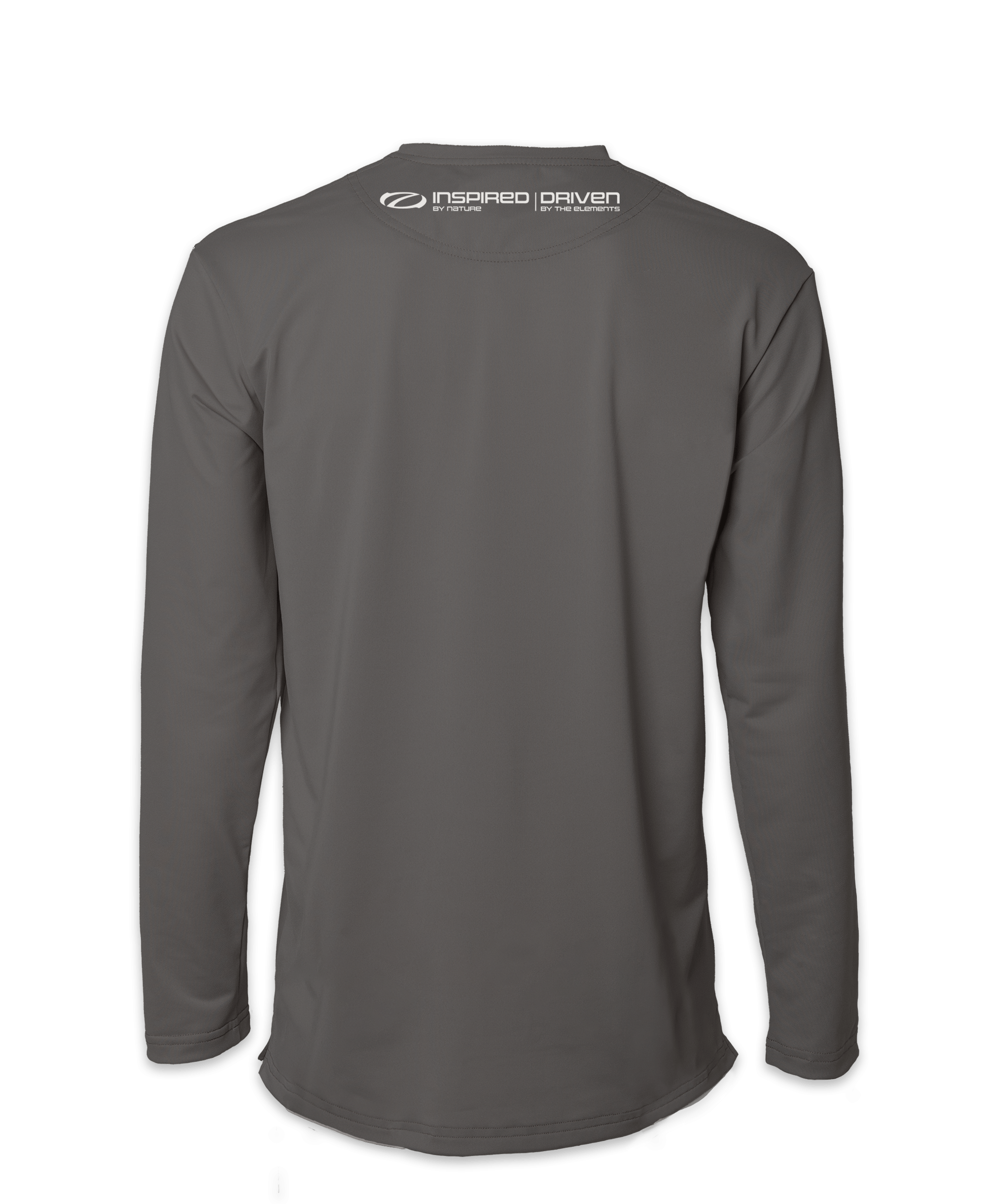 【DISCERNMENT】24FW★ (MADE) Back Logo Overfit Long Sleeve Performance Long Sleeve Shirt - Obsidian