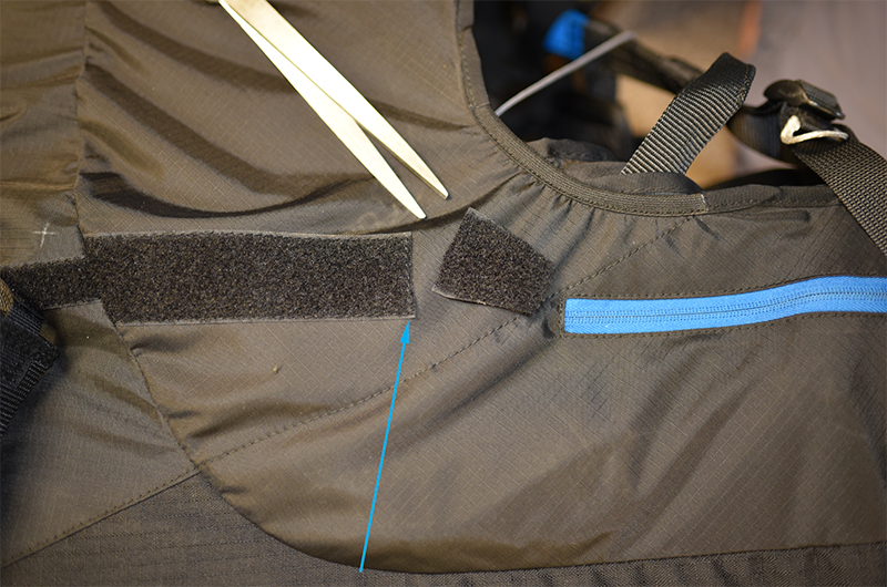 Ensure to leave the stitching in place.