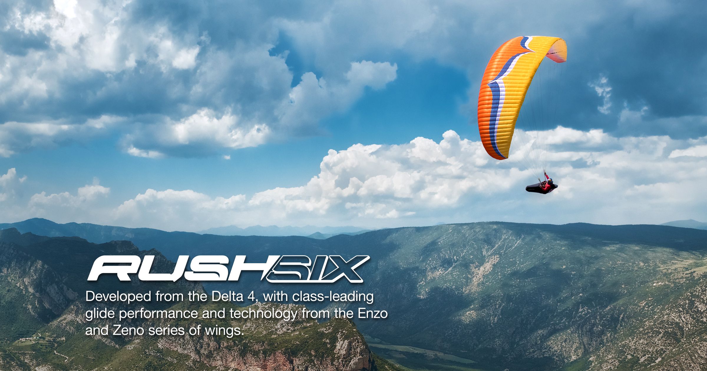 パラグライダー機体　コスモス22 OZONE RUSH4 パラグライダー機体
