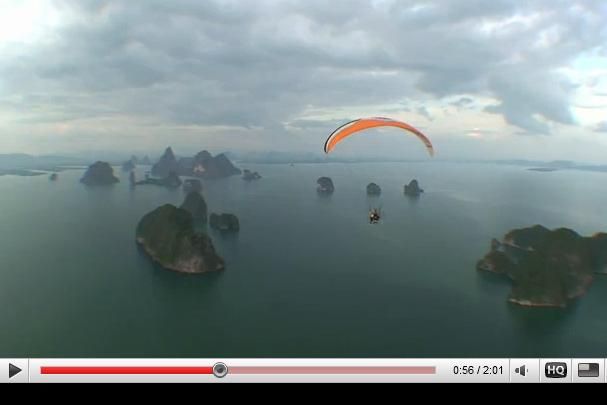 메튜와 에밀리아 의 타일랜드에서의 바다위 비행 동영상