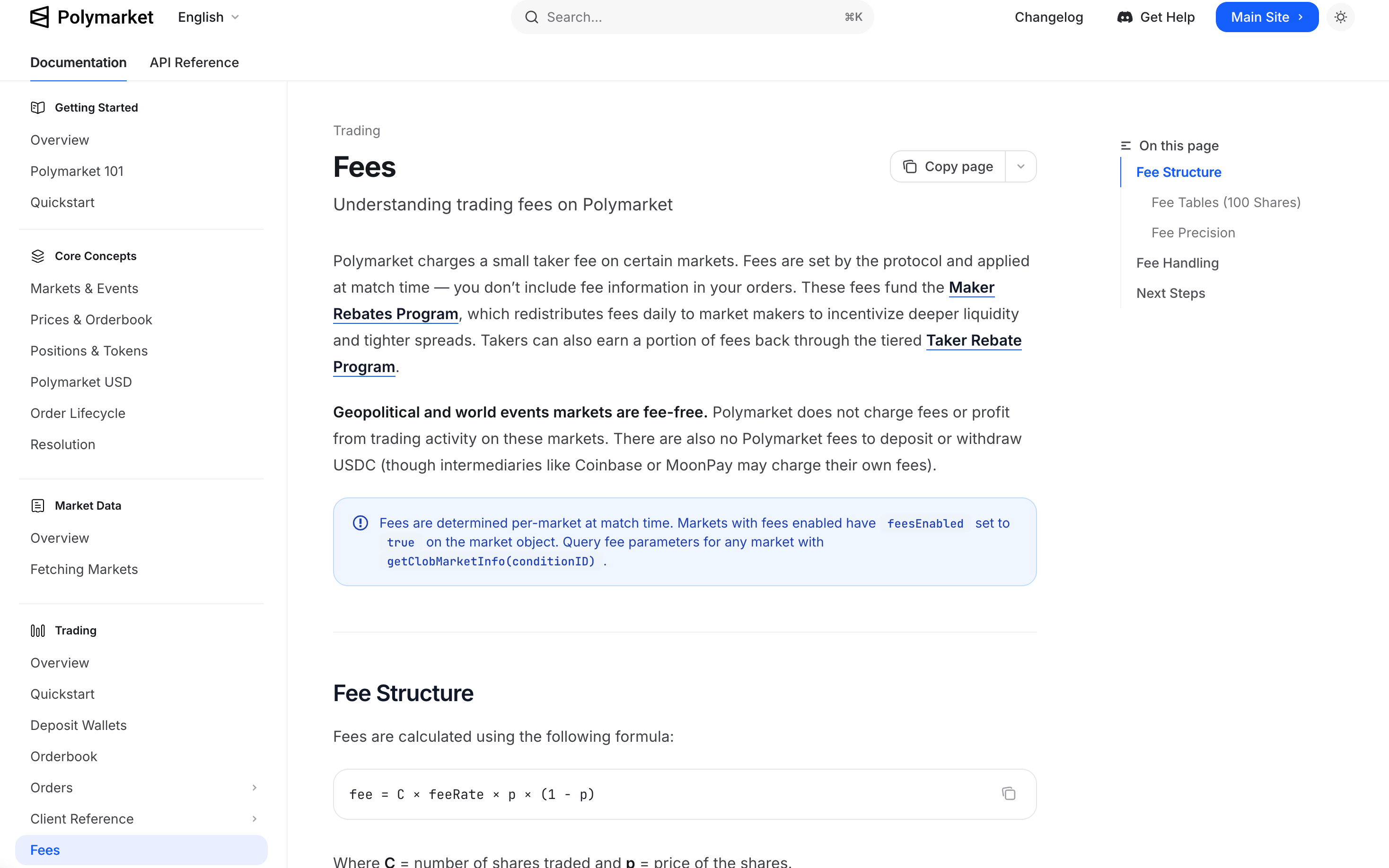 Polymarket fees