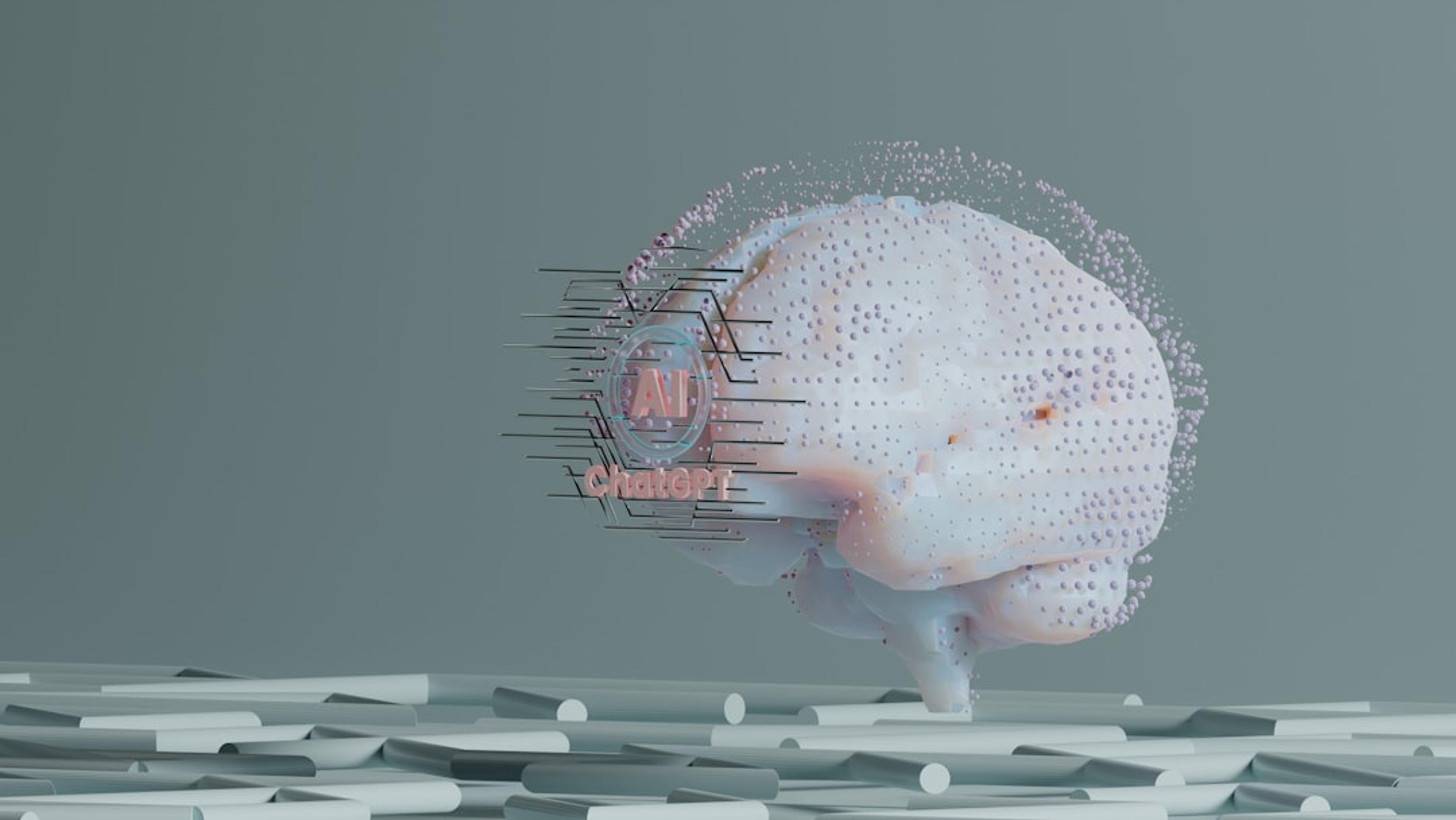Abstract AI neural network and generative artificial intelligence visualization, representing generative engine optimization for AI search citations