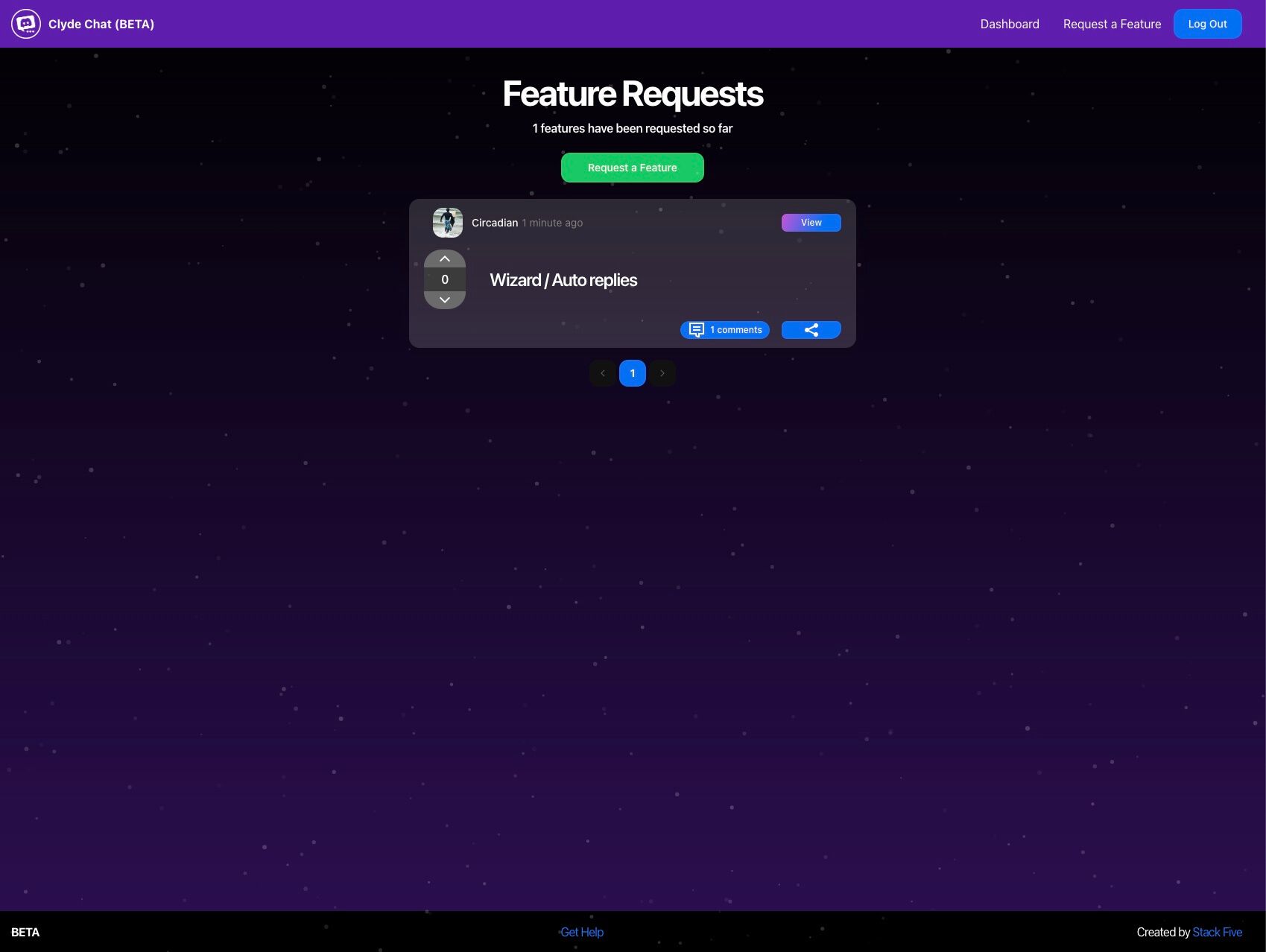 Request a feature