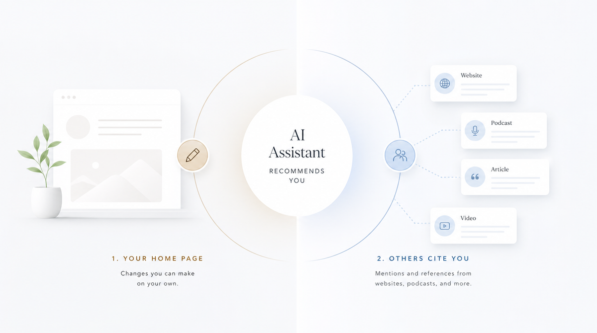 The duality between fixing your own home page and others citing you