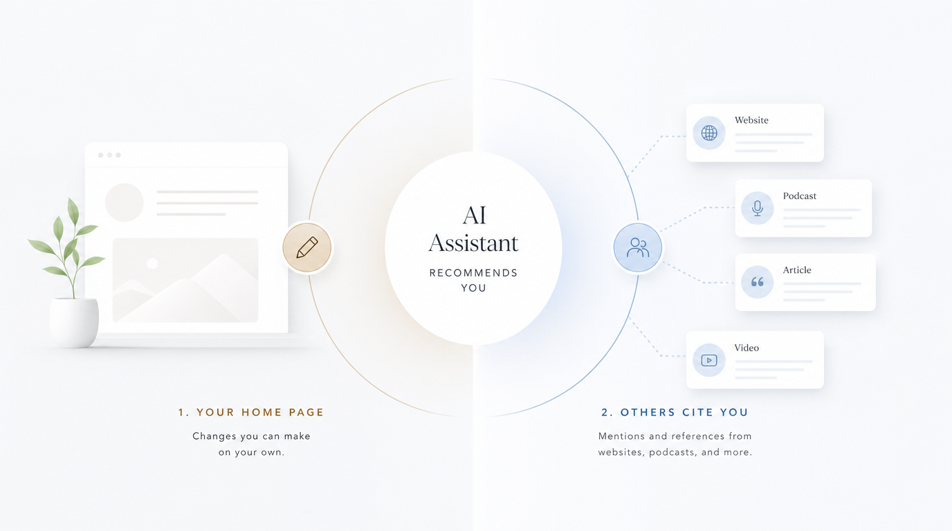 The duality between fixing your own home page and others citing you