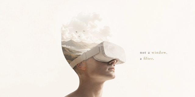 Our reality is formed by a cheap headset over our head.