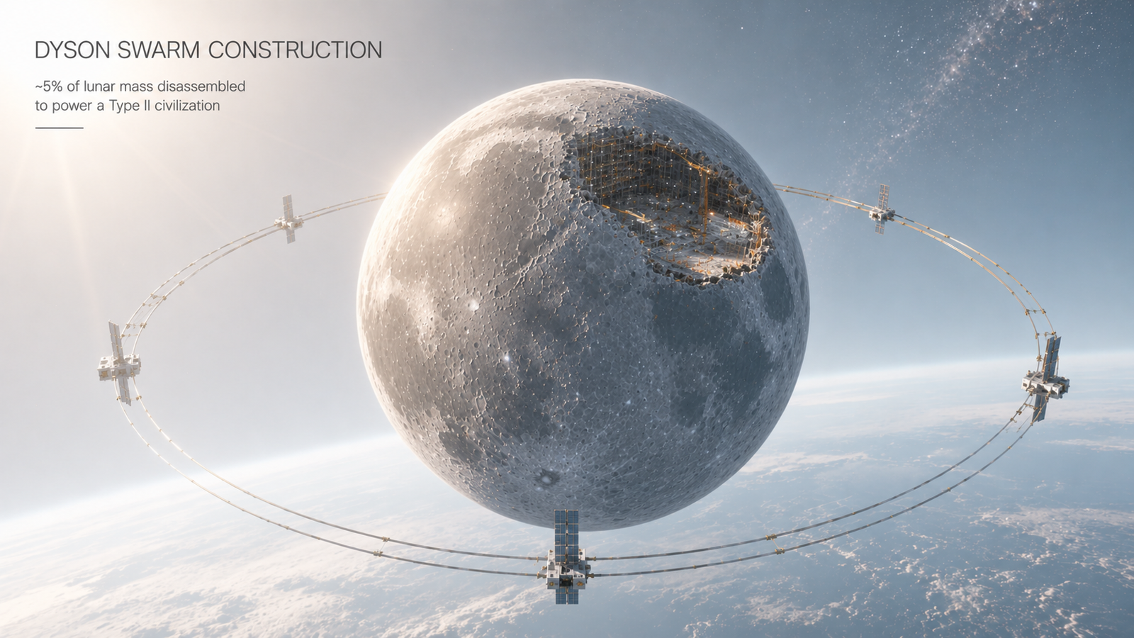 Bound for the stars: The Dyson Swarm Construction