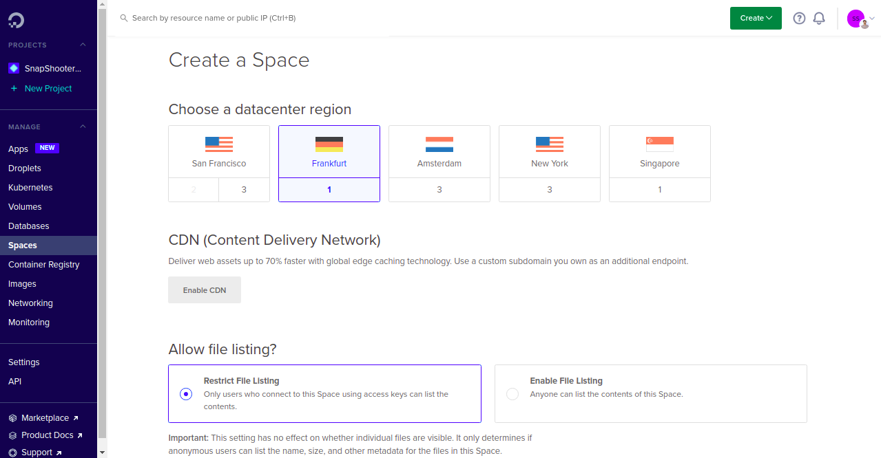 How To Backup File To DigitalOcean Spaces - SnapShooter Tutorials