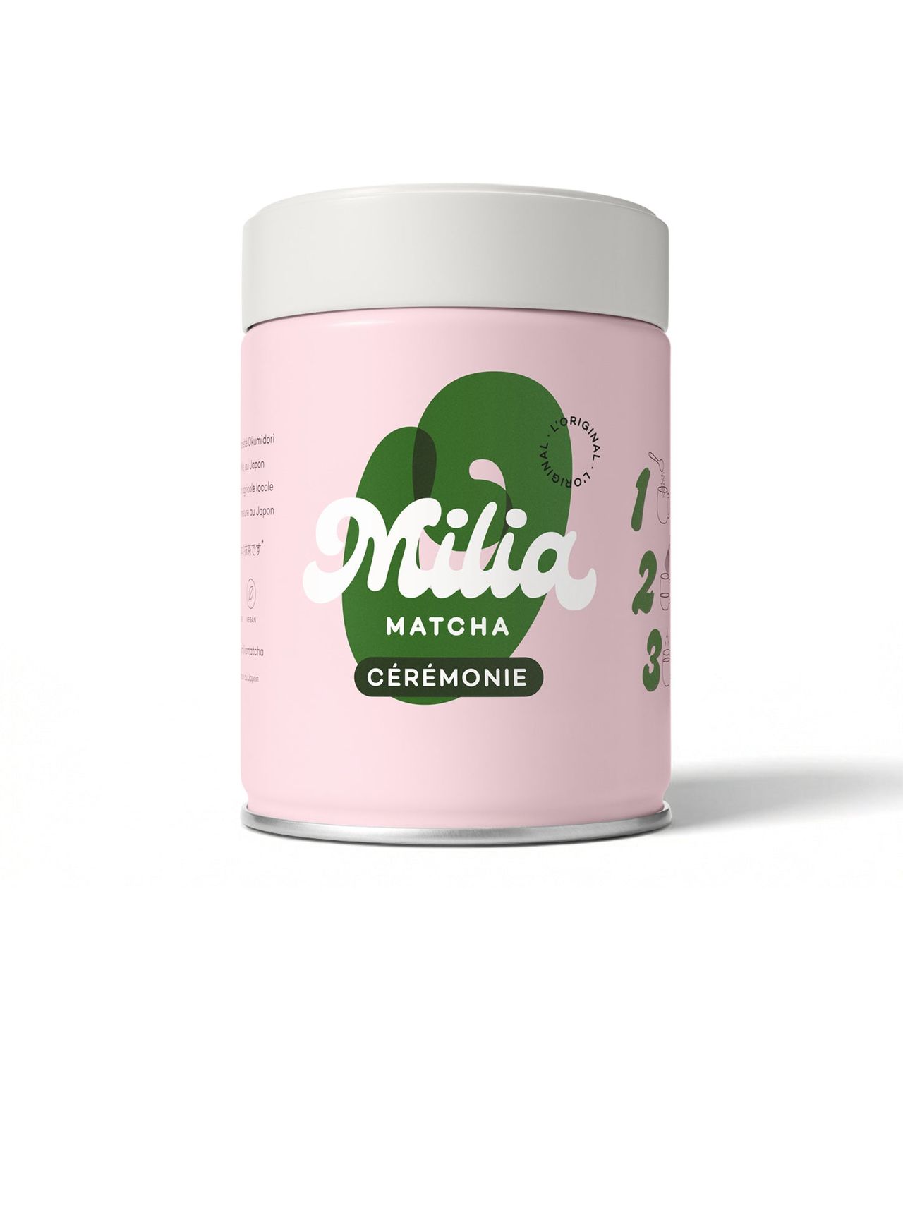 Boîte rose Milia Matcha Cérémonie de 100 g
