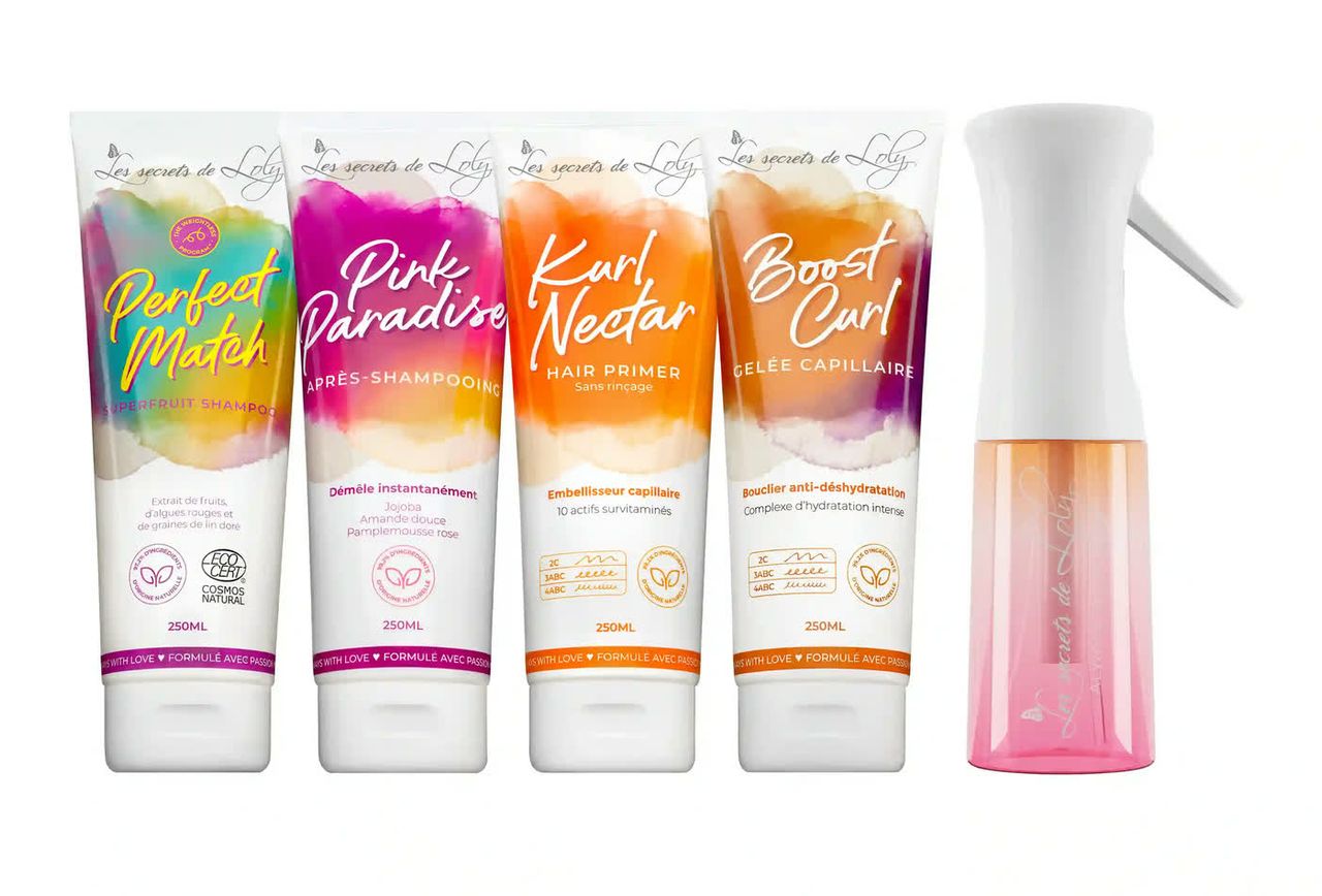 La Routine Cheveux Bouclés des Secrets de Loly : quatre soins et un vaporisateur