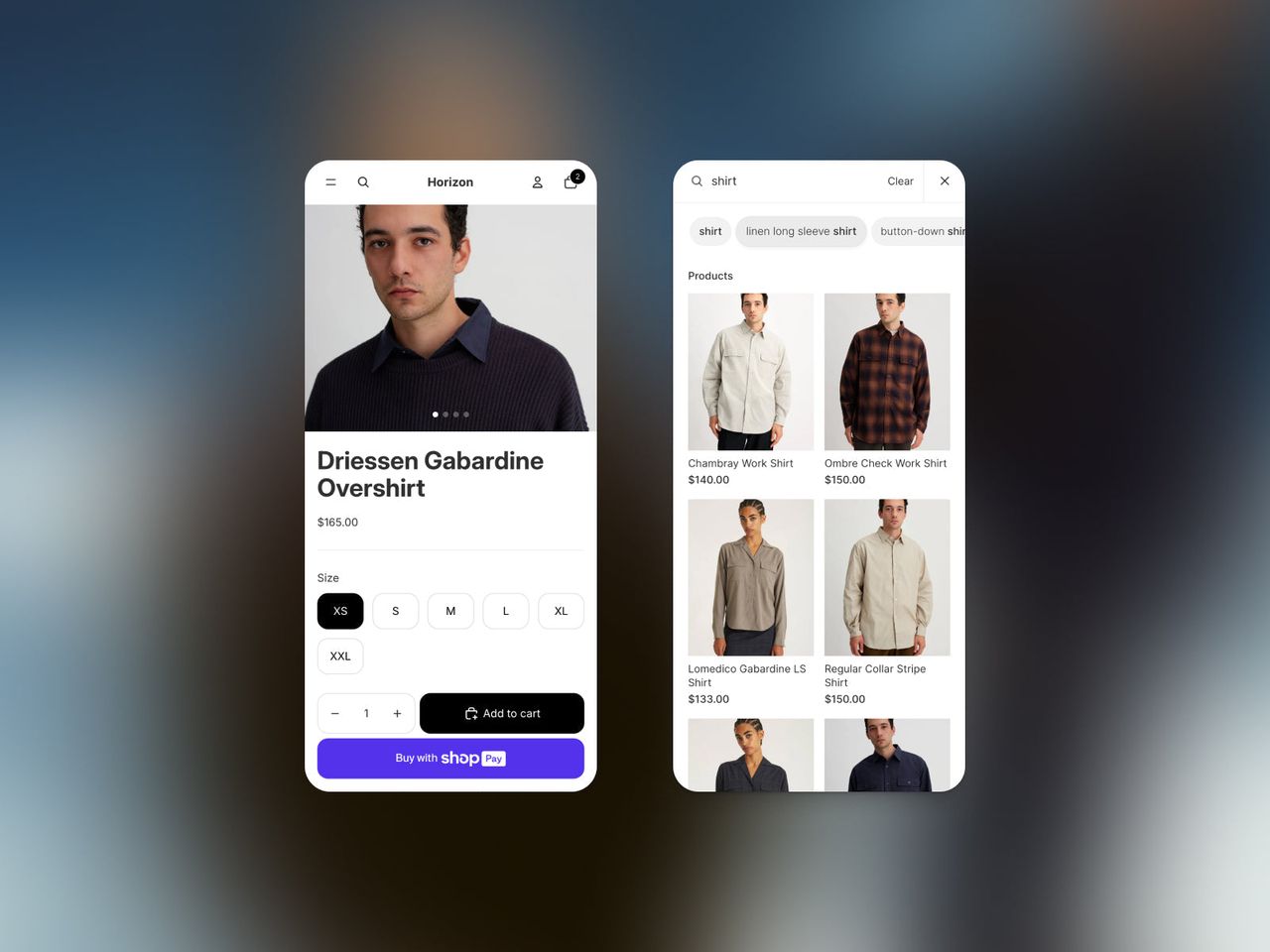 Aperçu du thème Shopify gratuit Horizon