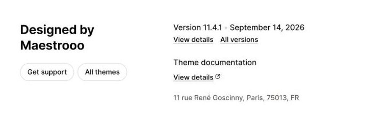 Développeur, support et documentation sur la fiche Prestige