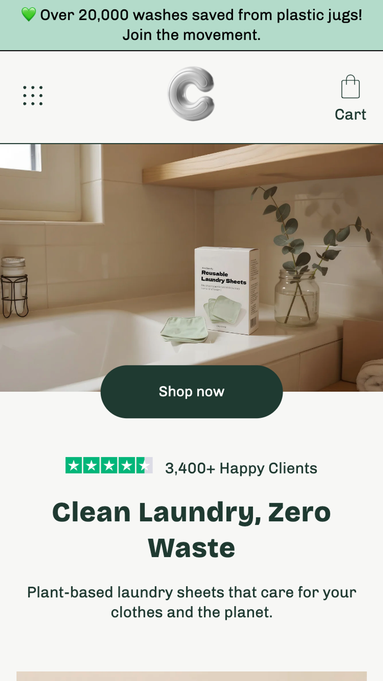Aperçu du thème Shopify Cama, style Cama