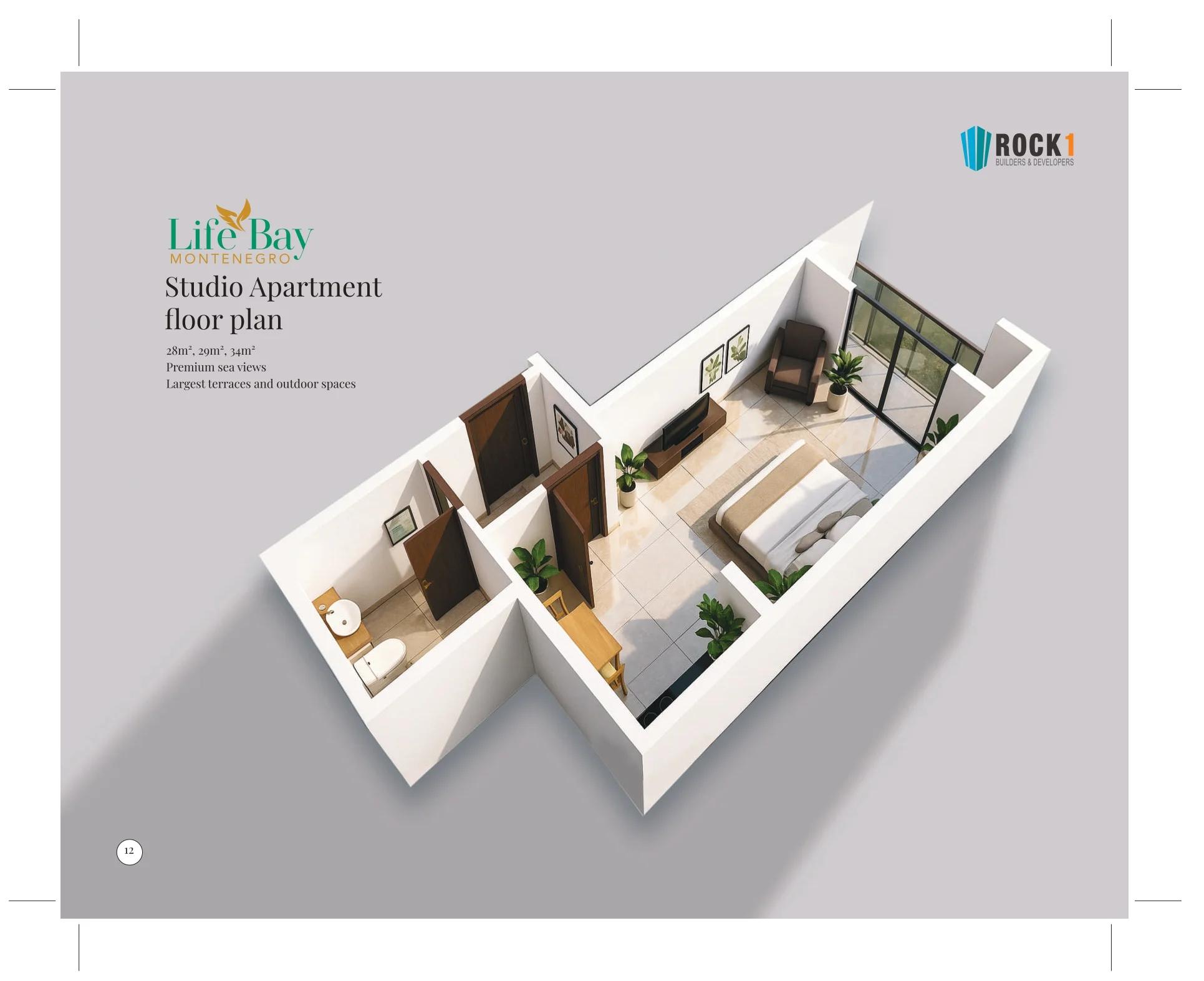 Studio apartment floor plan