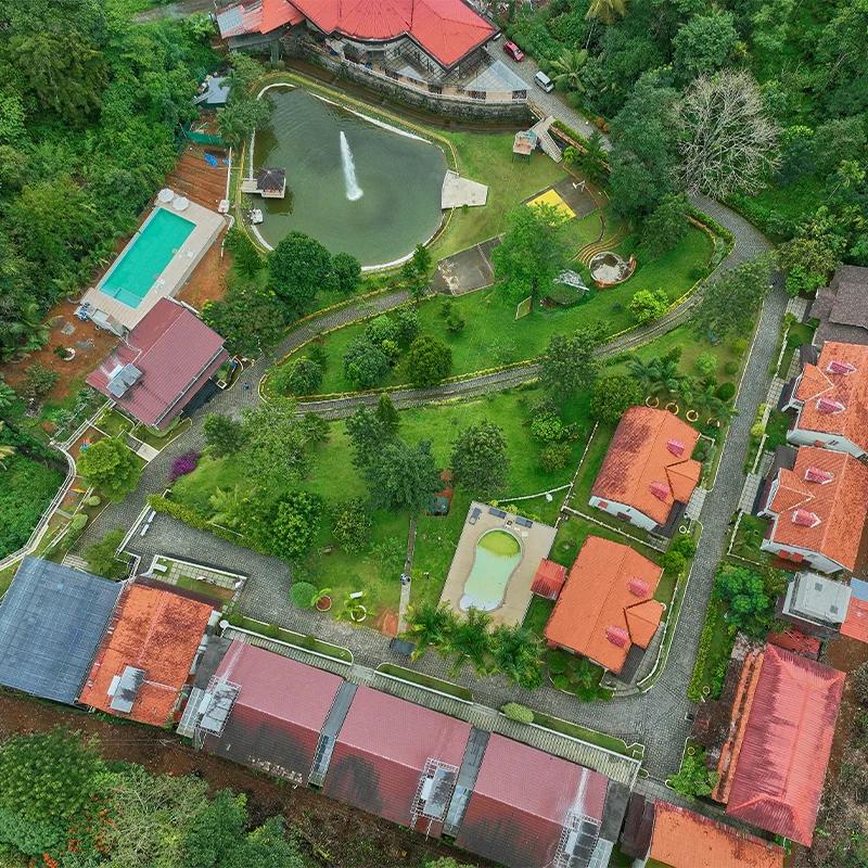 The resort from above
