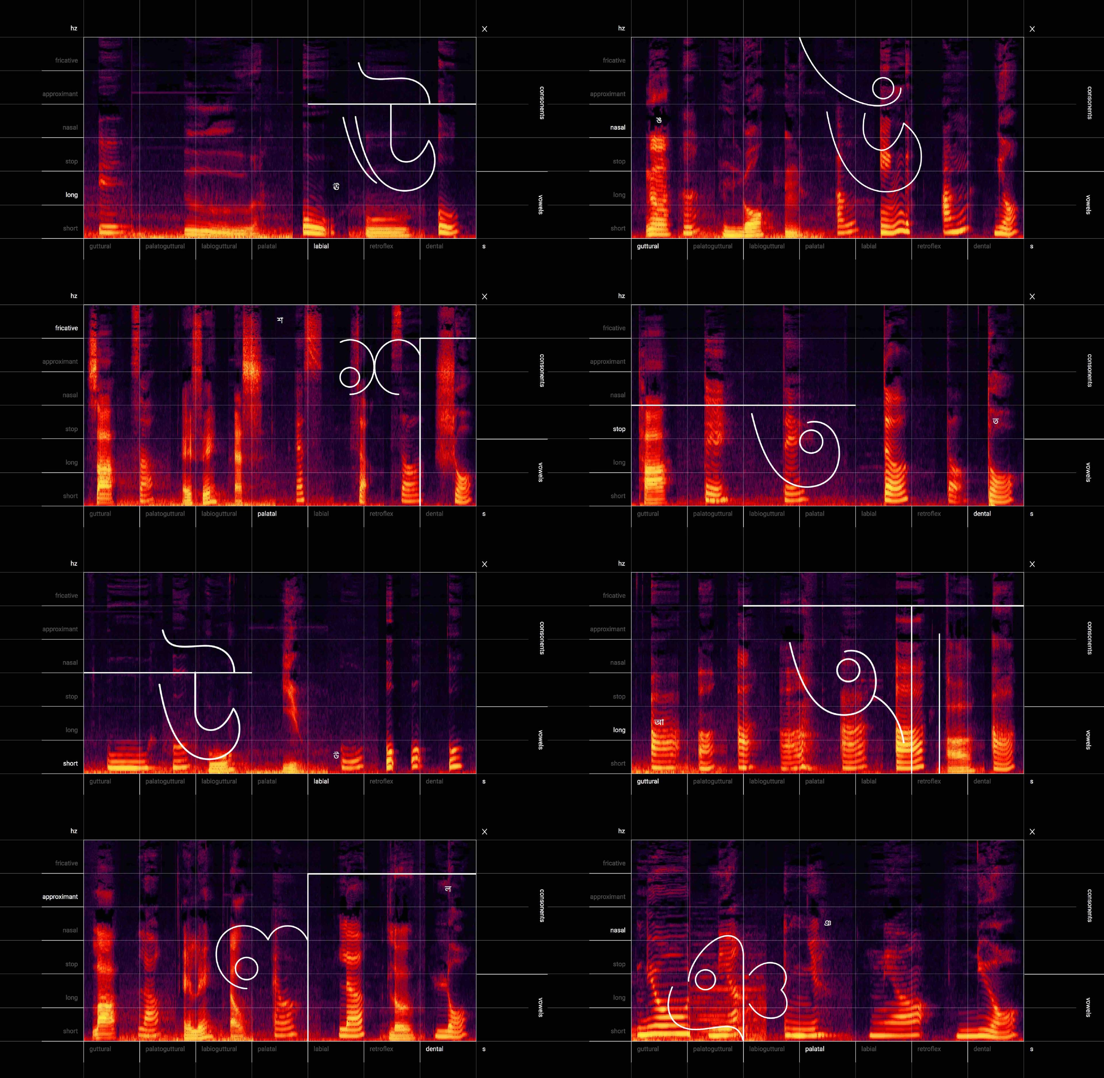 Select screens from the website