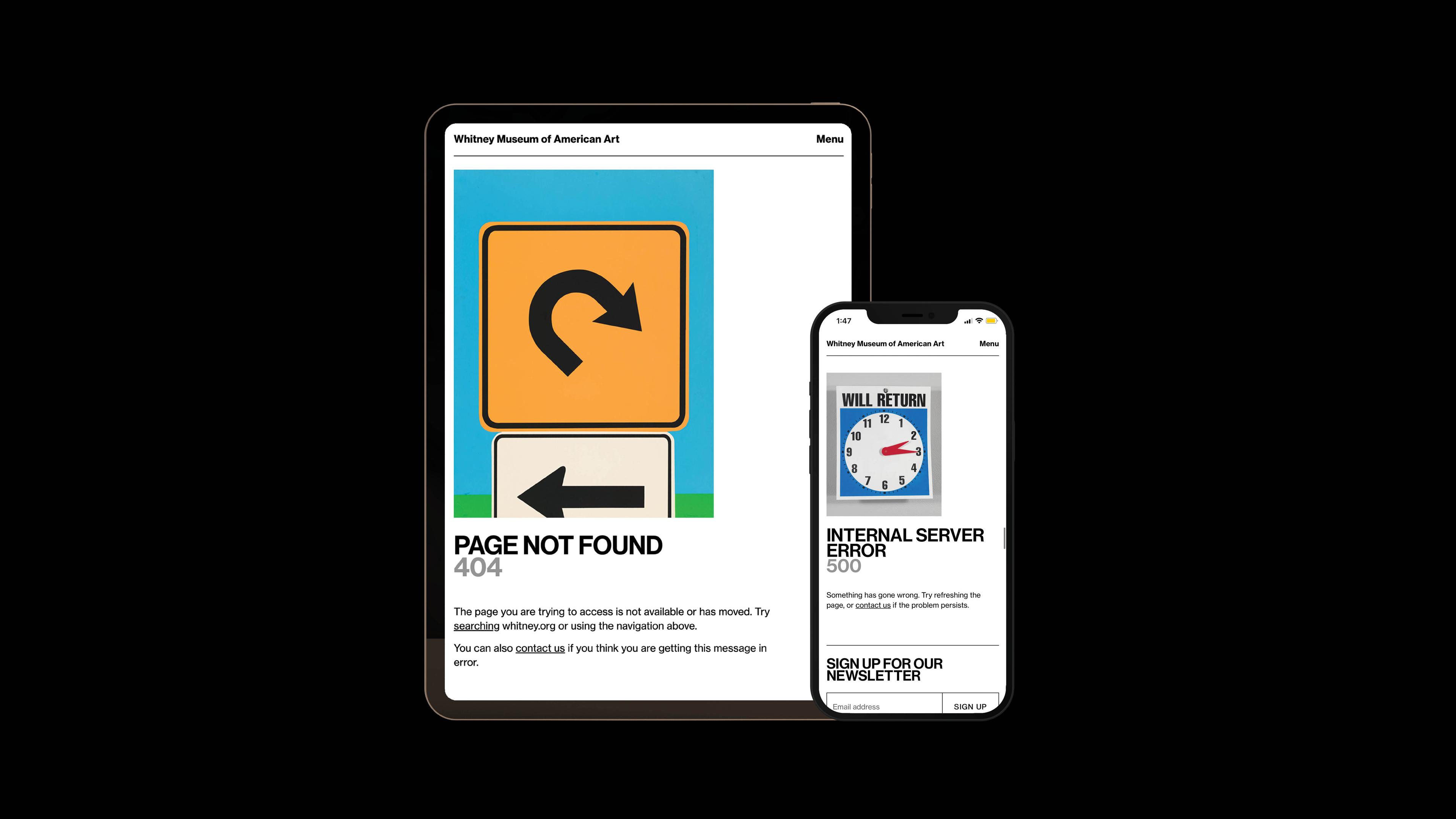 Webpages for the Whitney website