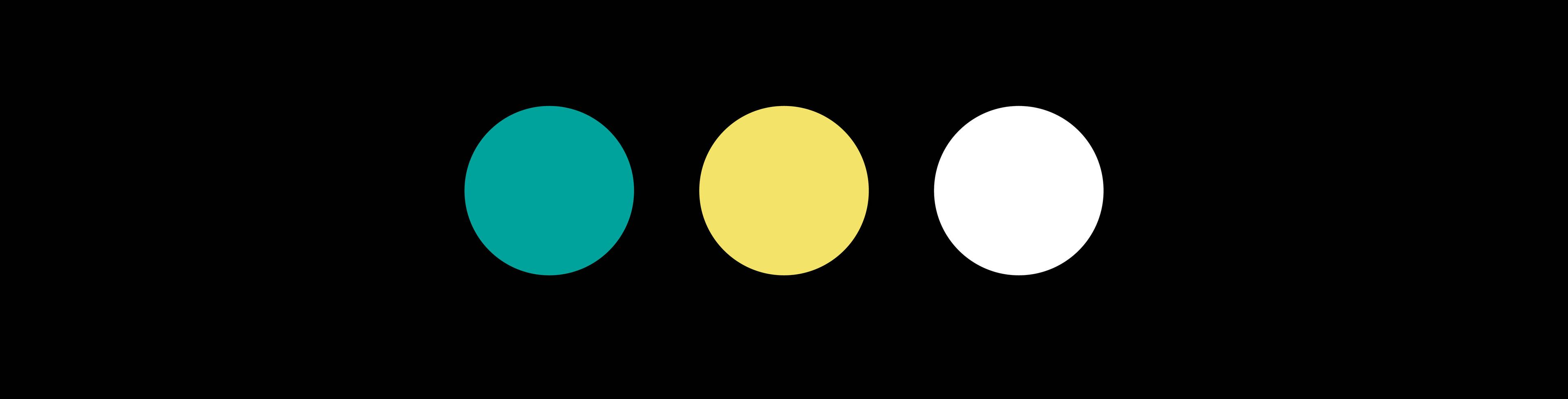 Jalongi color palette (teal, yellow and white)