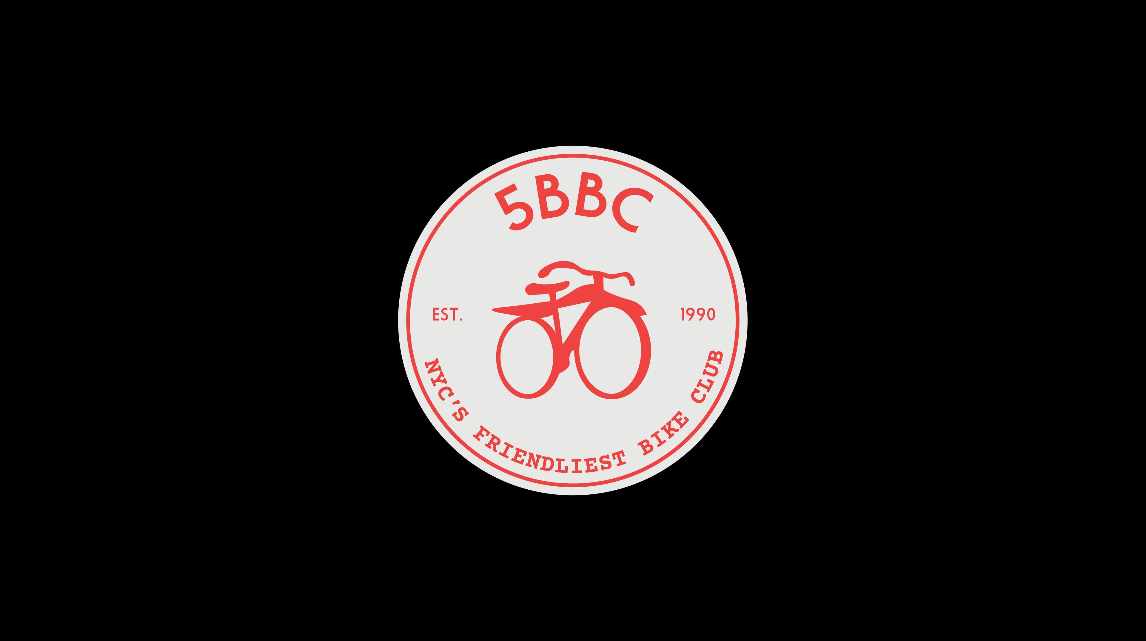 5BBC logo with a red bike on a white background