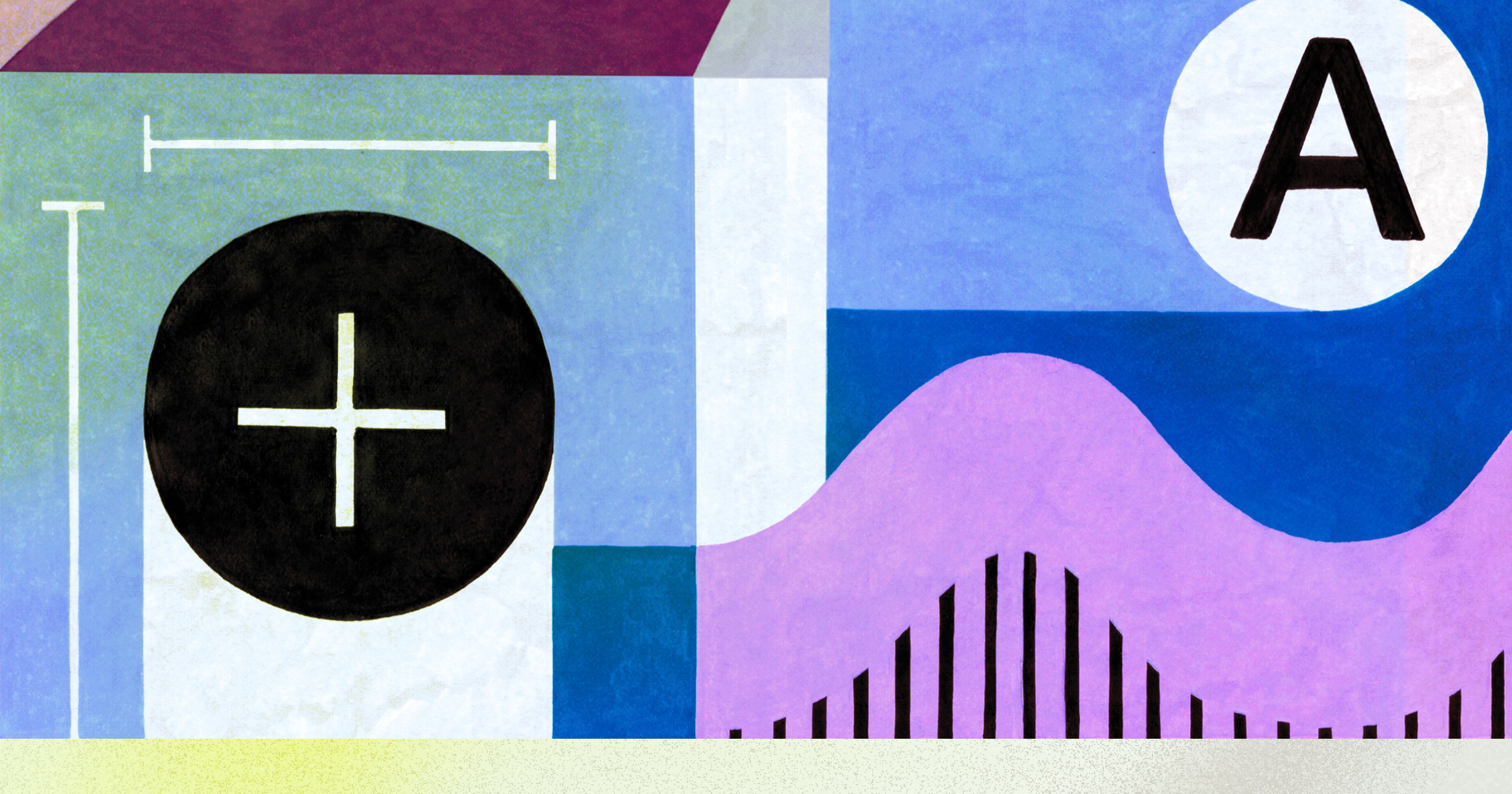 Showing design components in abstract layout