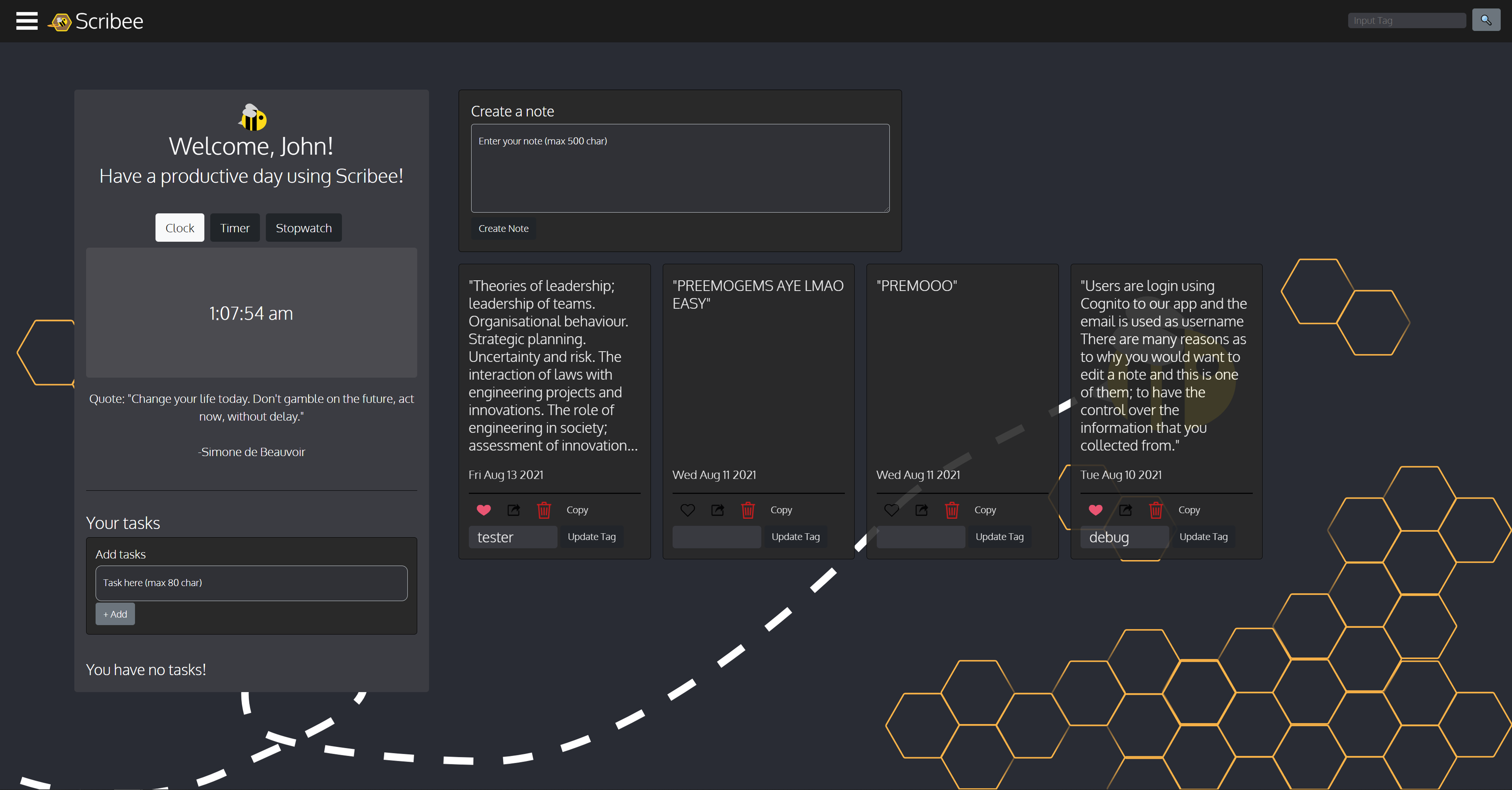 The Scribee web app now