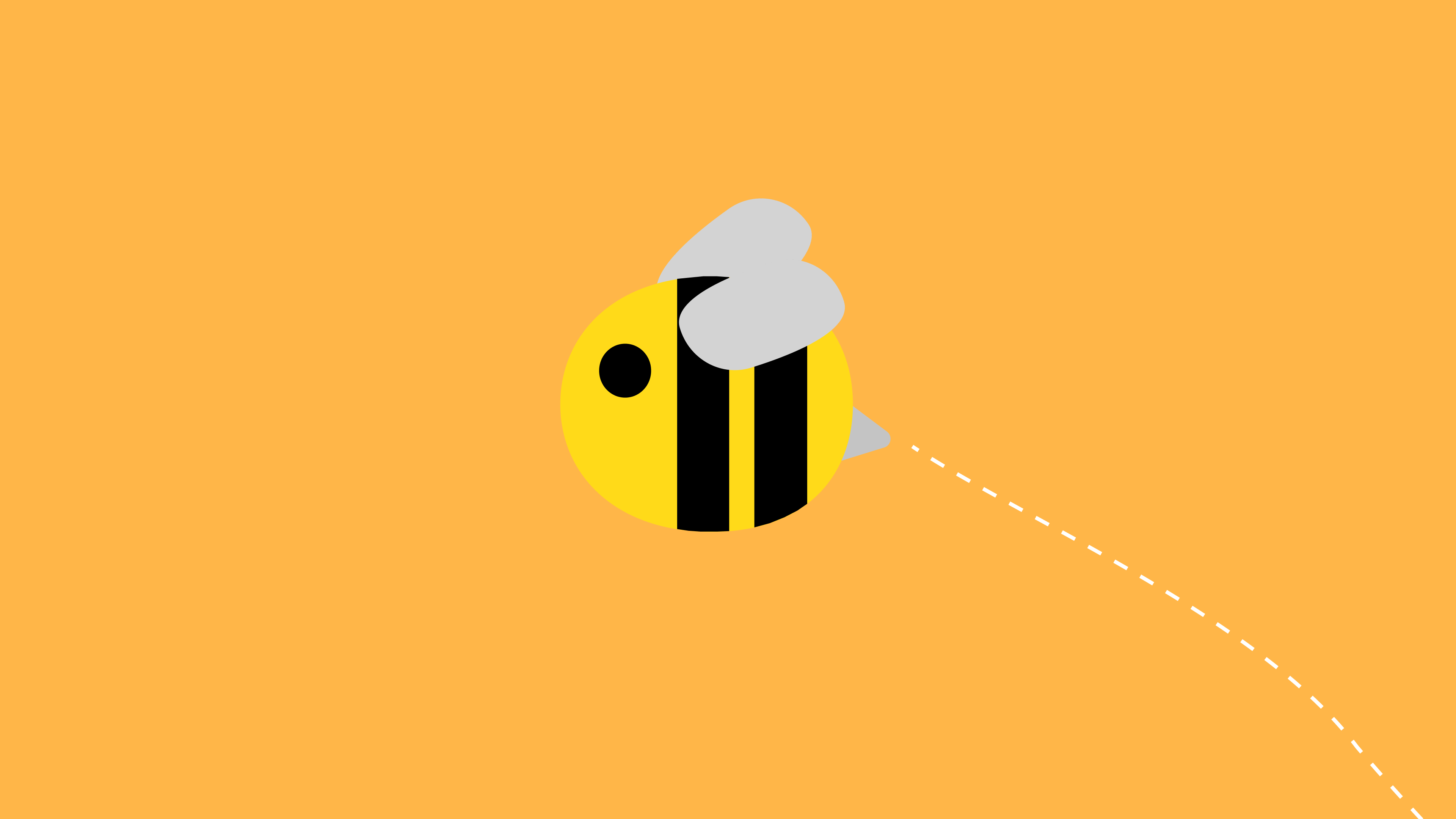 Scribee bee logo with hexagon shaping and bee highlighting path