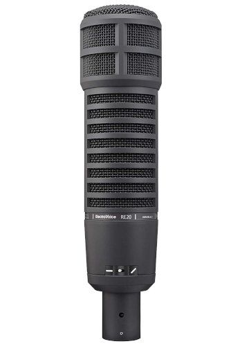 Electro-Voice Microfone de anunciador de transmissão dinâmica RE20-Black