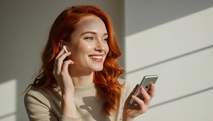 mulher ouvindo música indie no iPod