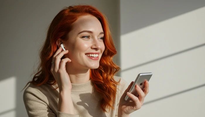 mulher ouvindo música indie no iPod