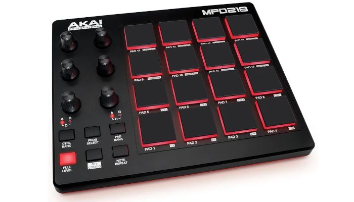 AKAI Professional MPD218 - Controlador USB-MIDI de 16 teclas com teclas MPC