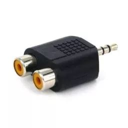 adaptador mini jack p2 rca laranja