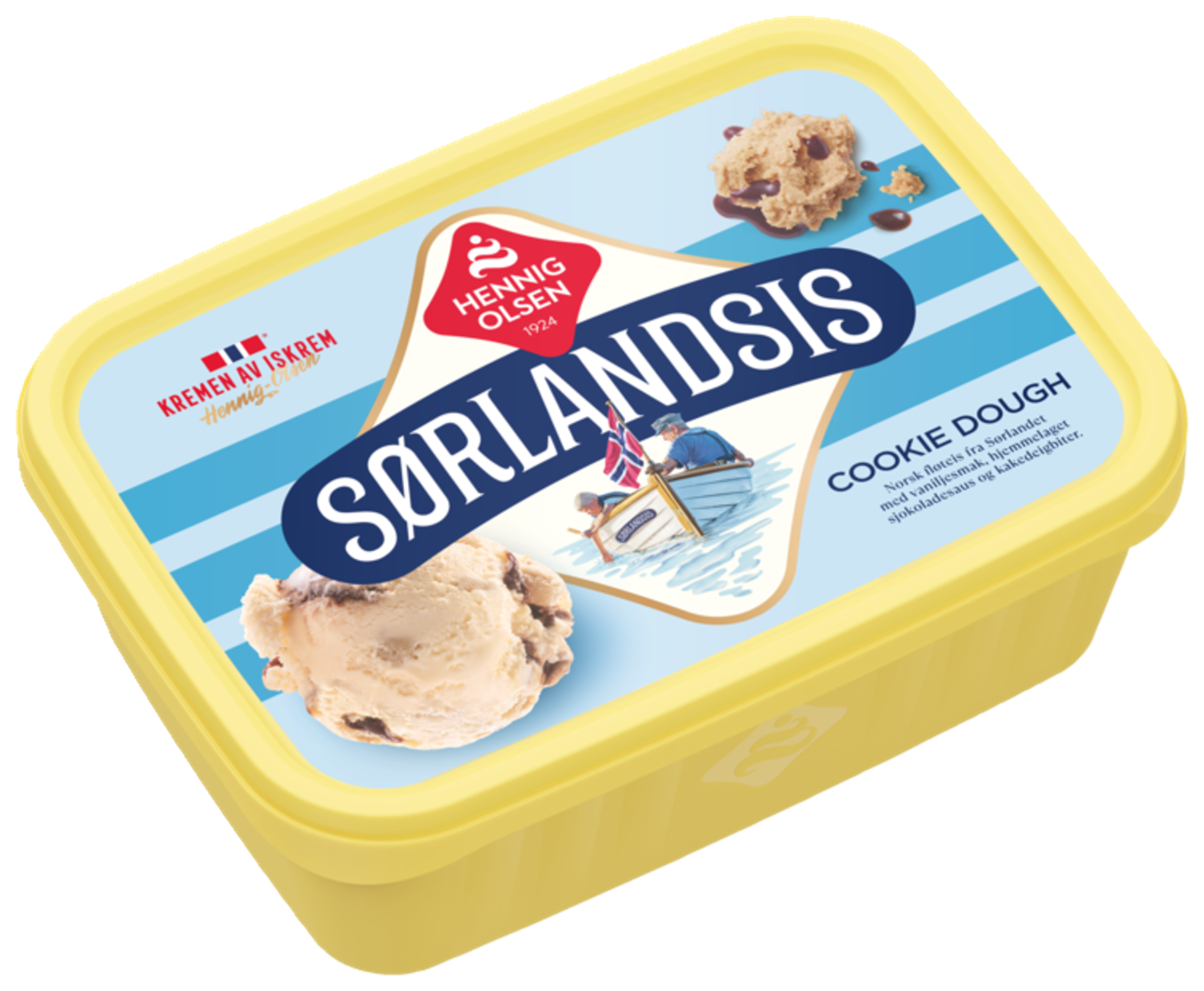Sørlandsis Cookie Dough 1l Fløteis - 1L