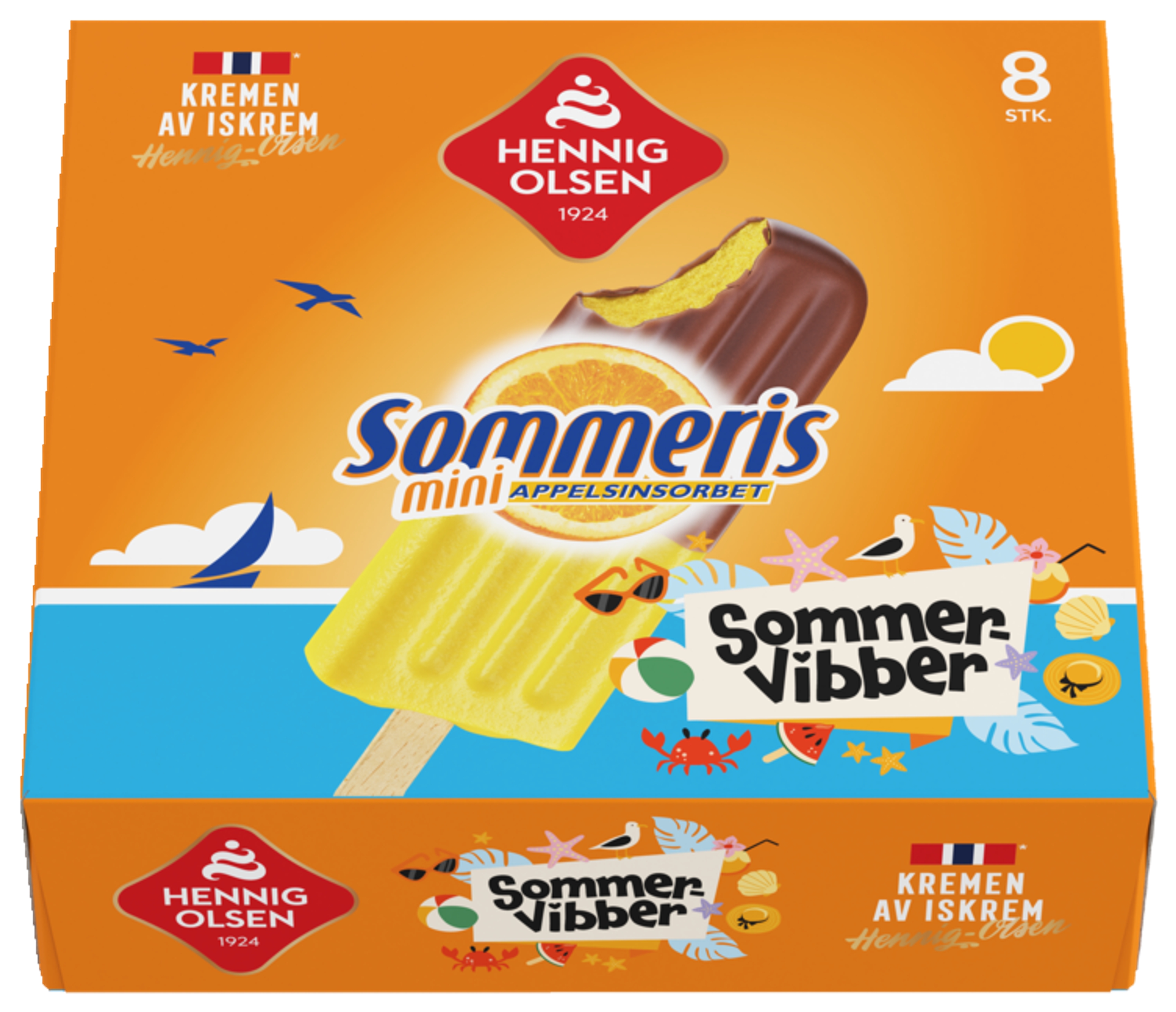 Sommeris 8pk Sommervibber Appelsinsorbet - 1C