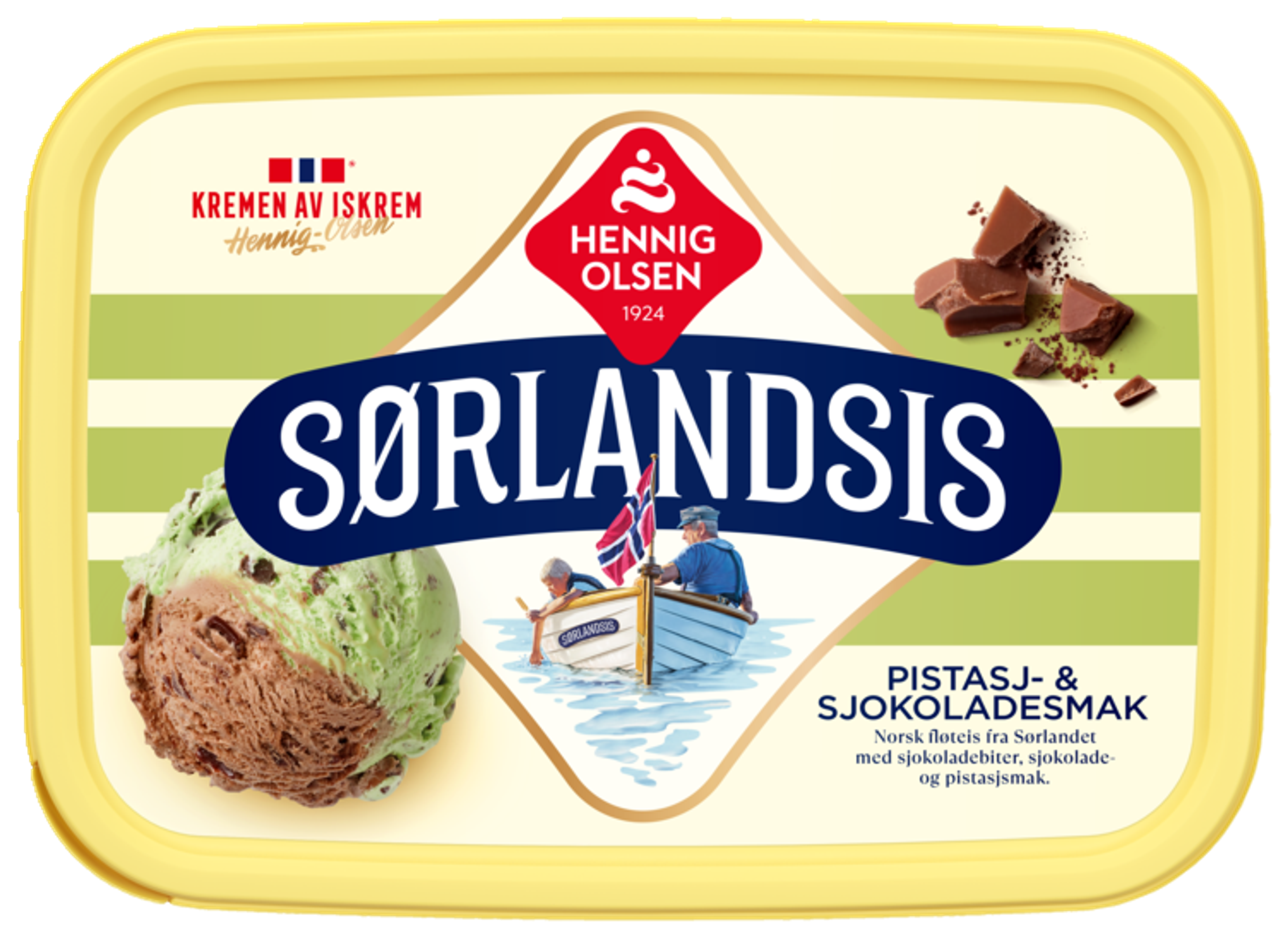 Sørlandsis Pistasj & Sjokoladesmak 1,2 l - 1N
