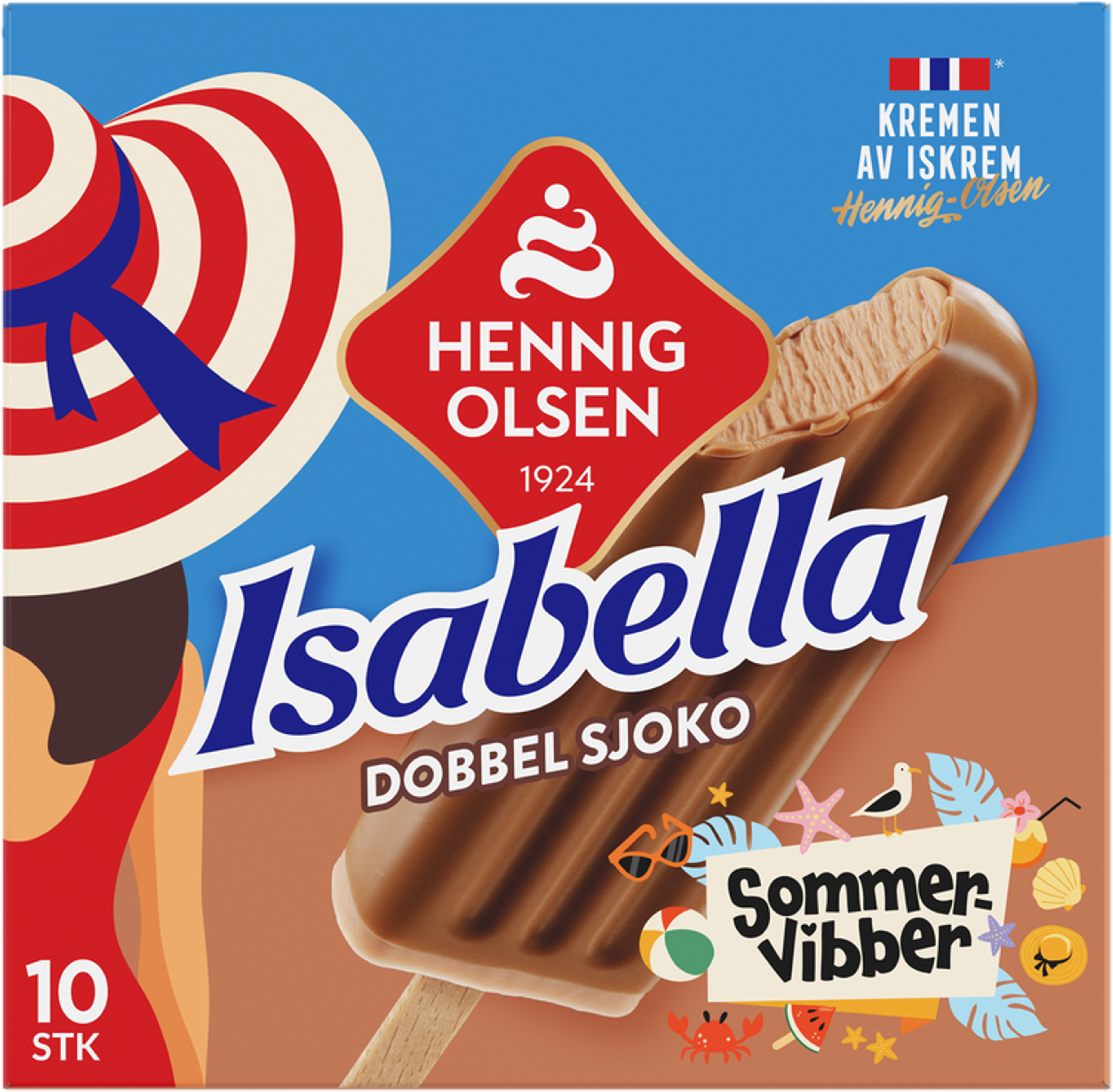 Isabella Dobbel Sjoko 10stk Sommervibber - 1N