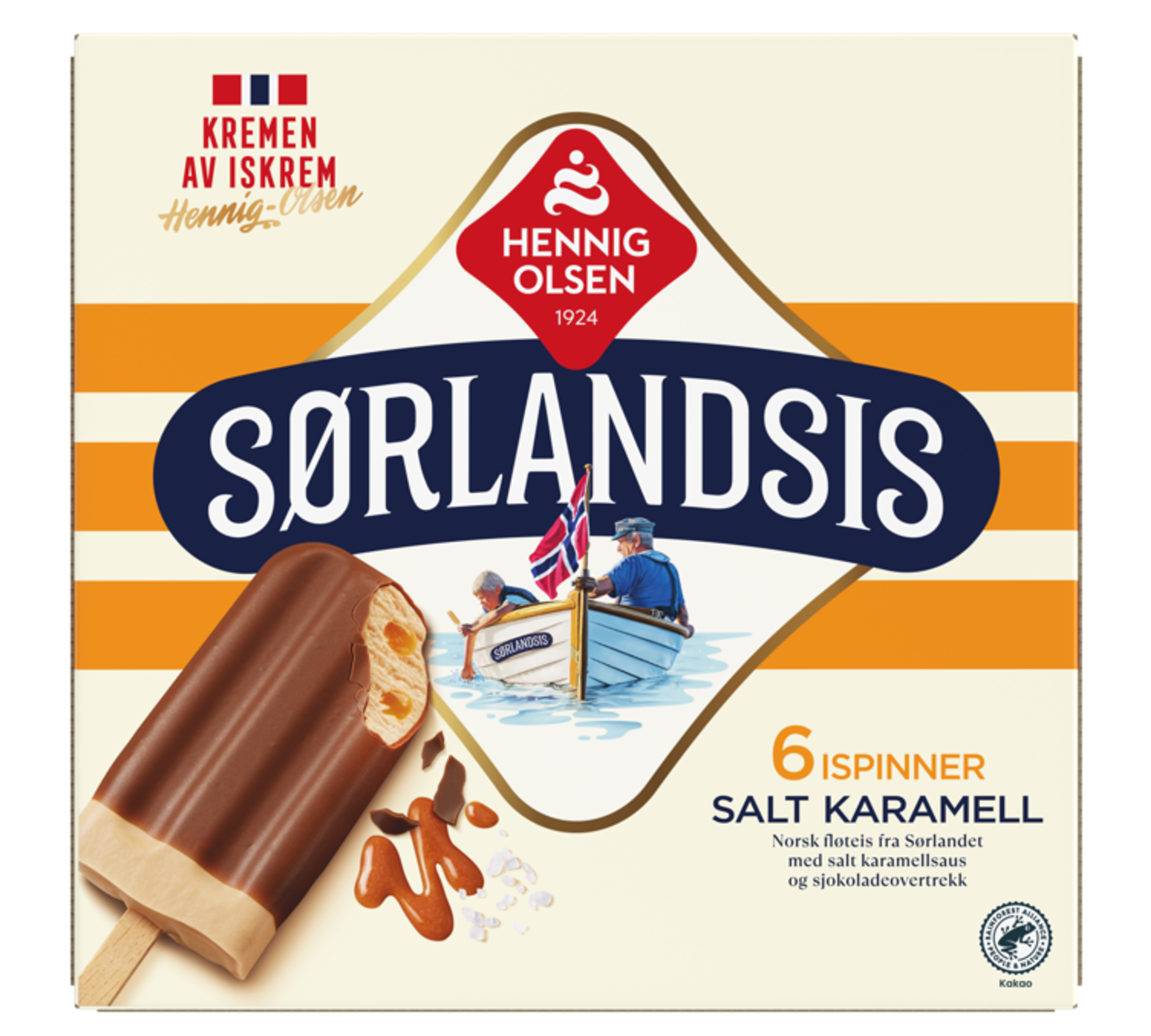 Sørlandsis Salt Karamell 6 Stk, Fløteis - 1N