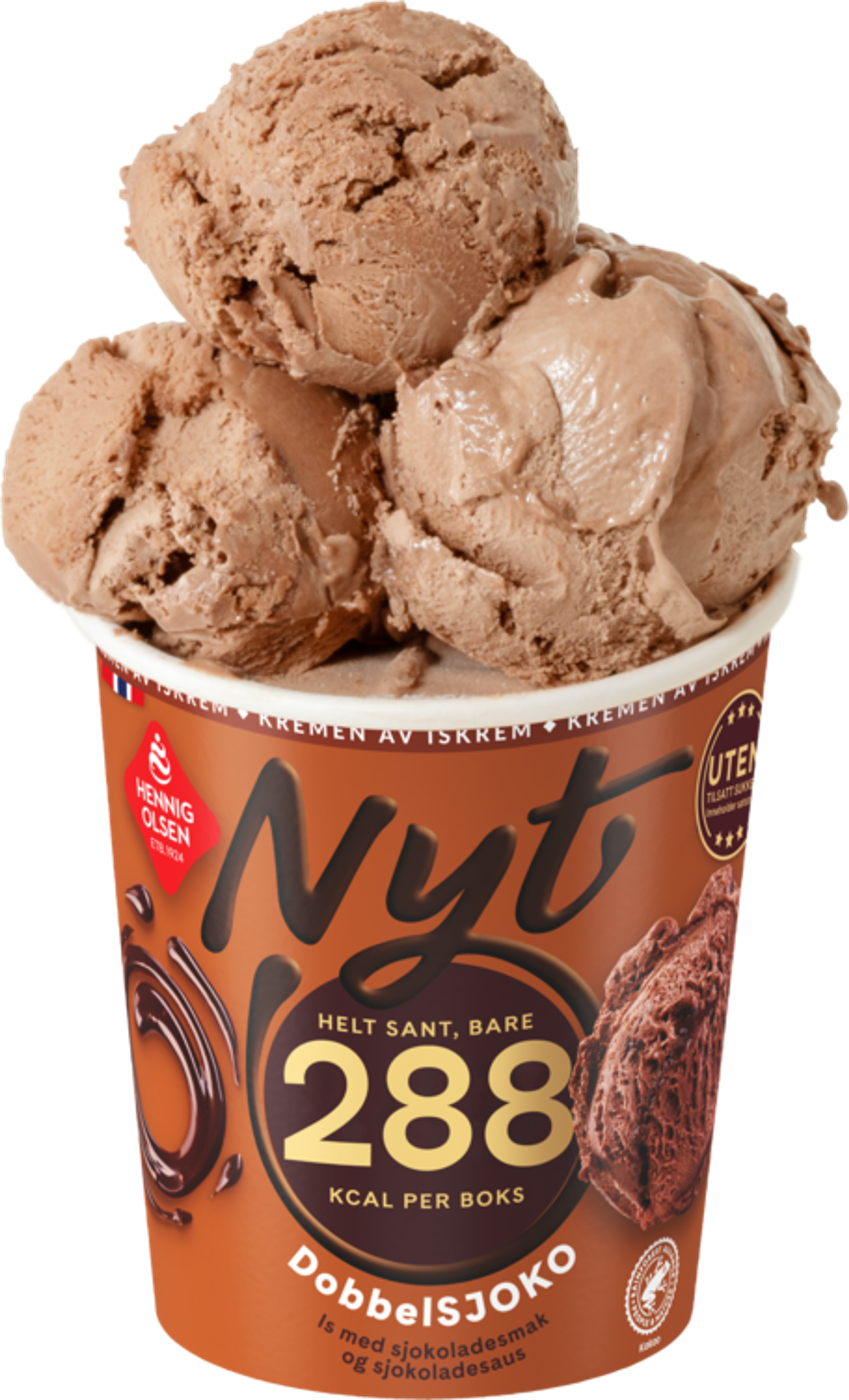 Nyt Dobbelsjoko 500ml uten Tilsatt Sukker - 1X