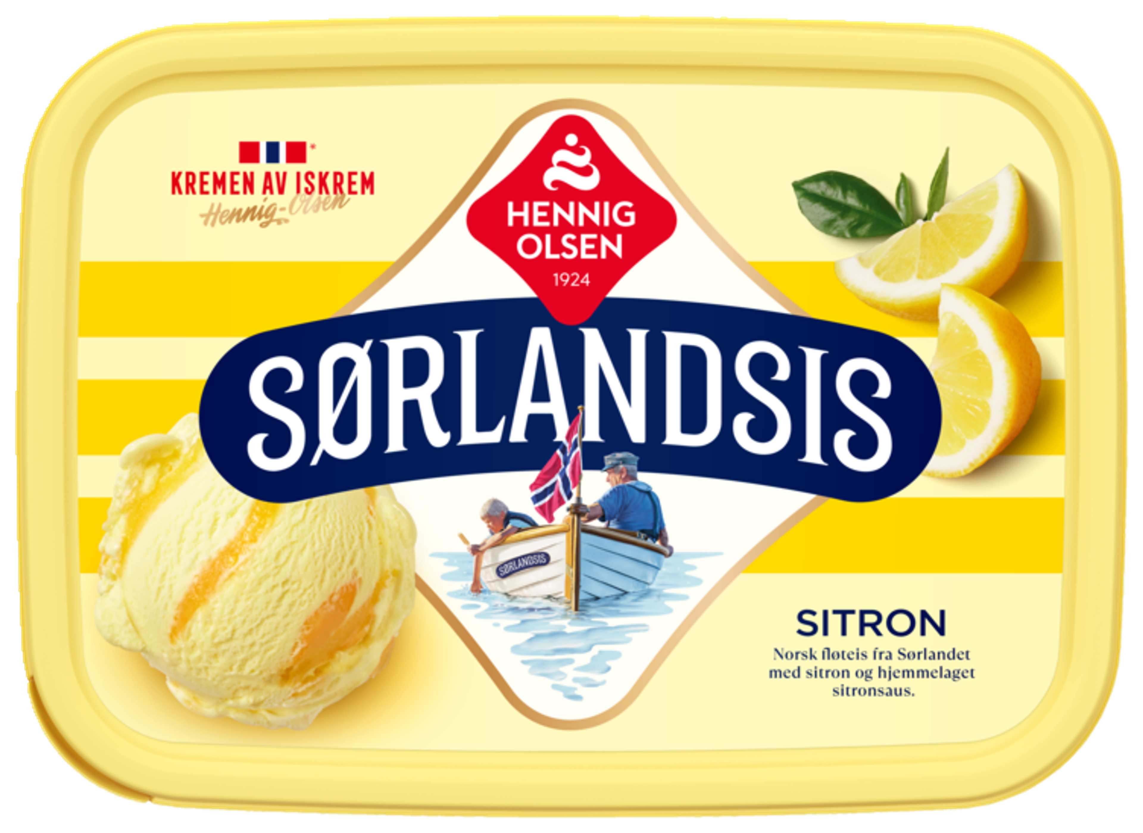 Sørlandsis Sitron Fløteis 1l - 1N