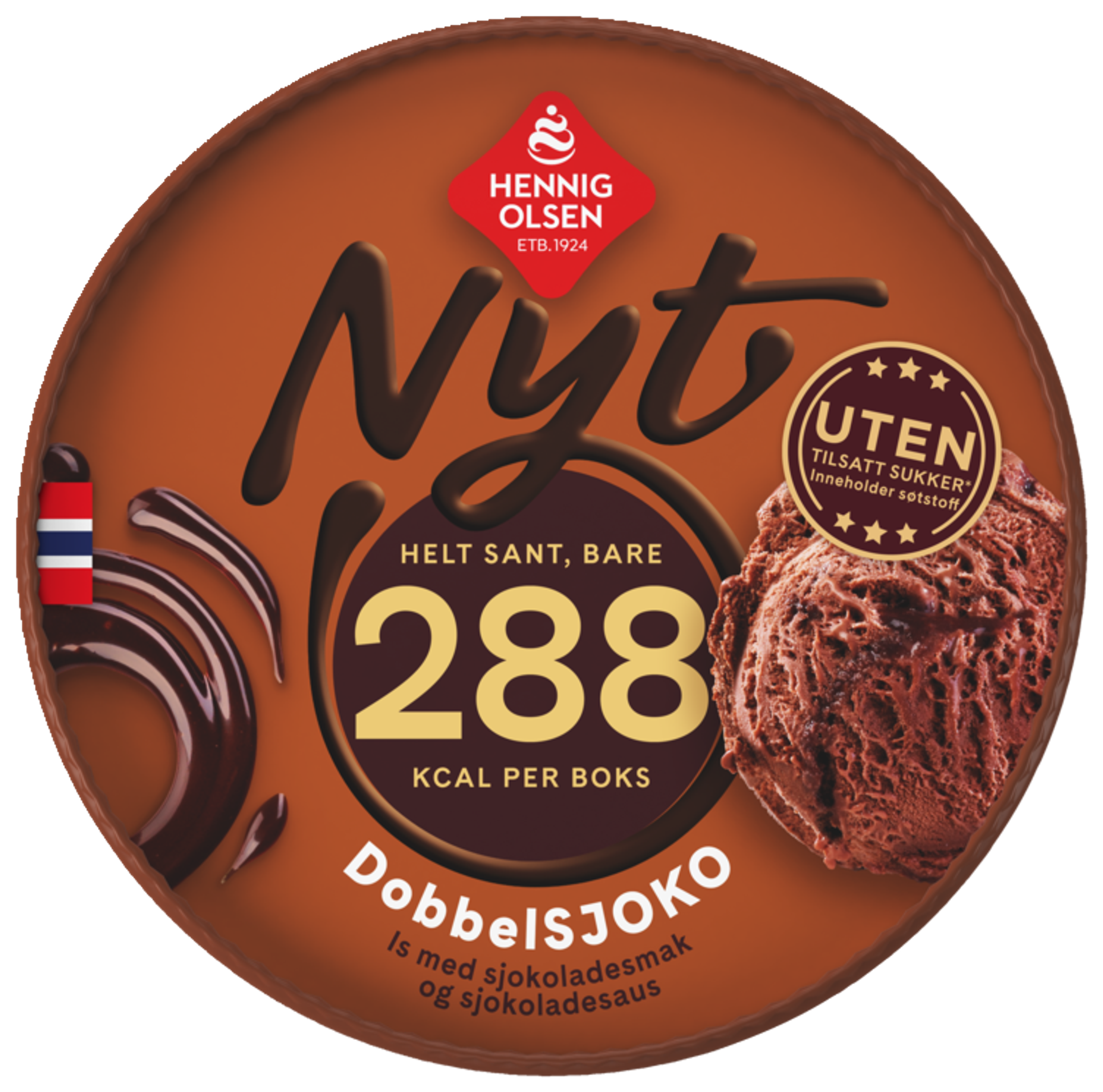 Nyt Dobbelsjoko 500ml uten Tilsatt Sukker - 3N