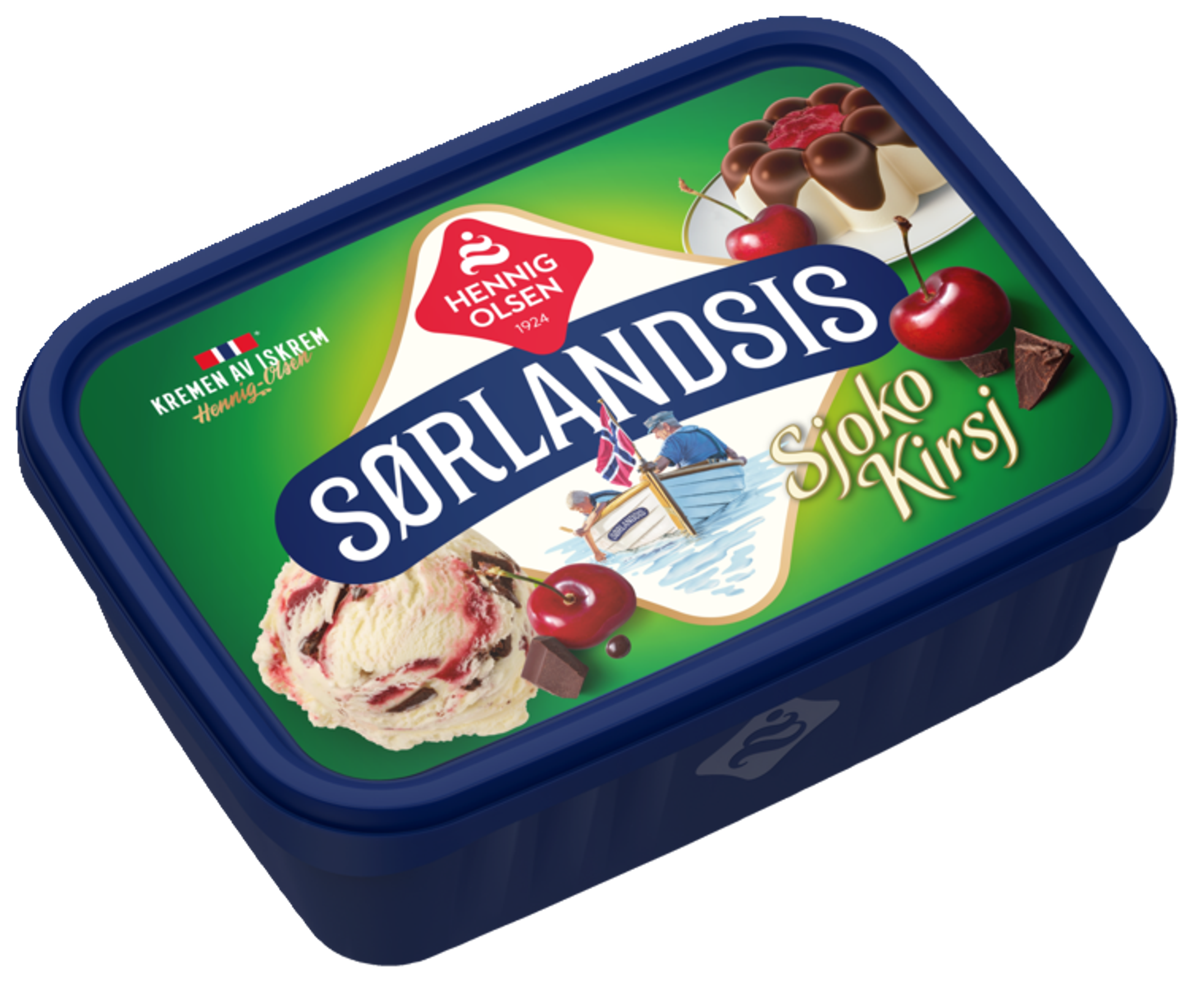 Sørlandsis Sjokokirsj 1l Fløteis - 1L