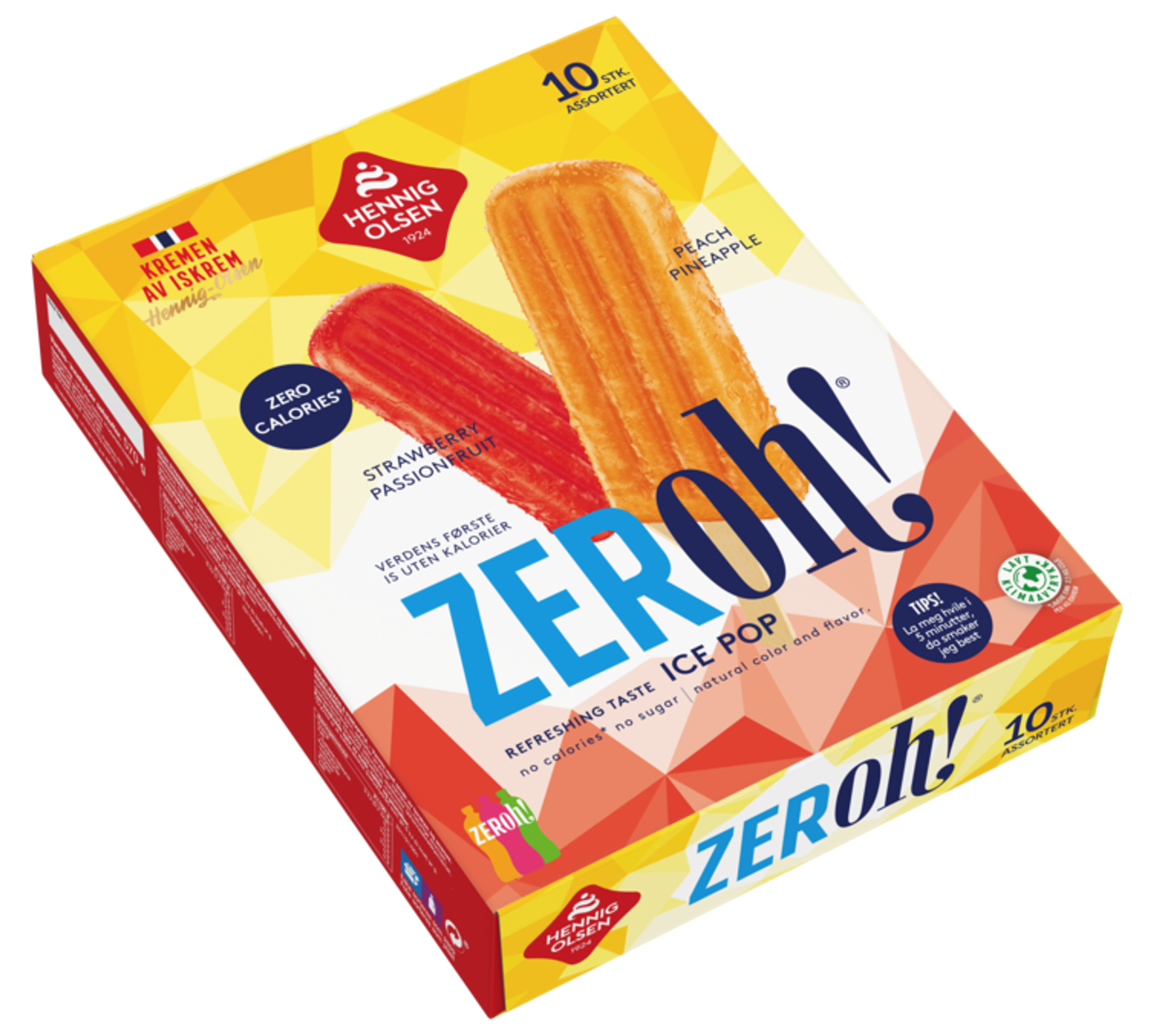 Zeroh! Strawberry Passionfruit & Peach Pinapple 10pk Vannis - 1L