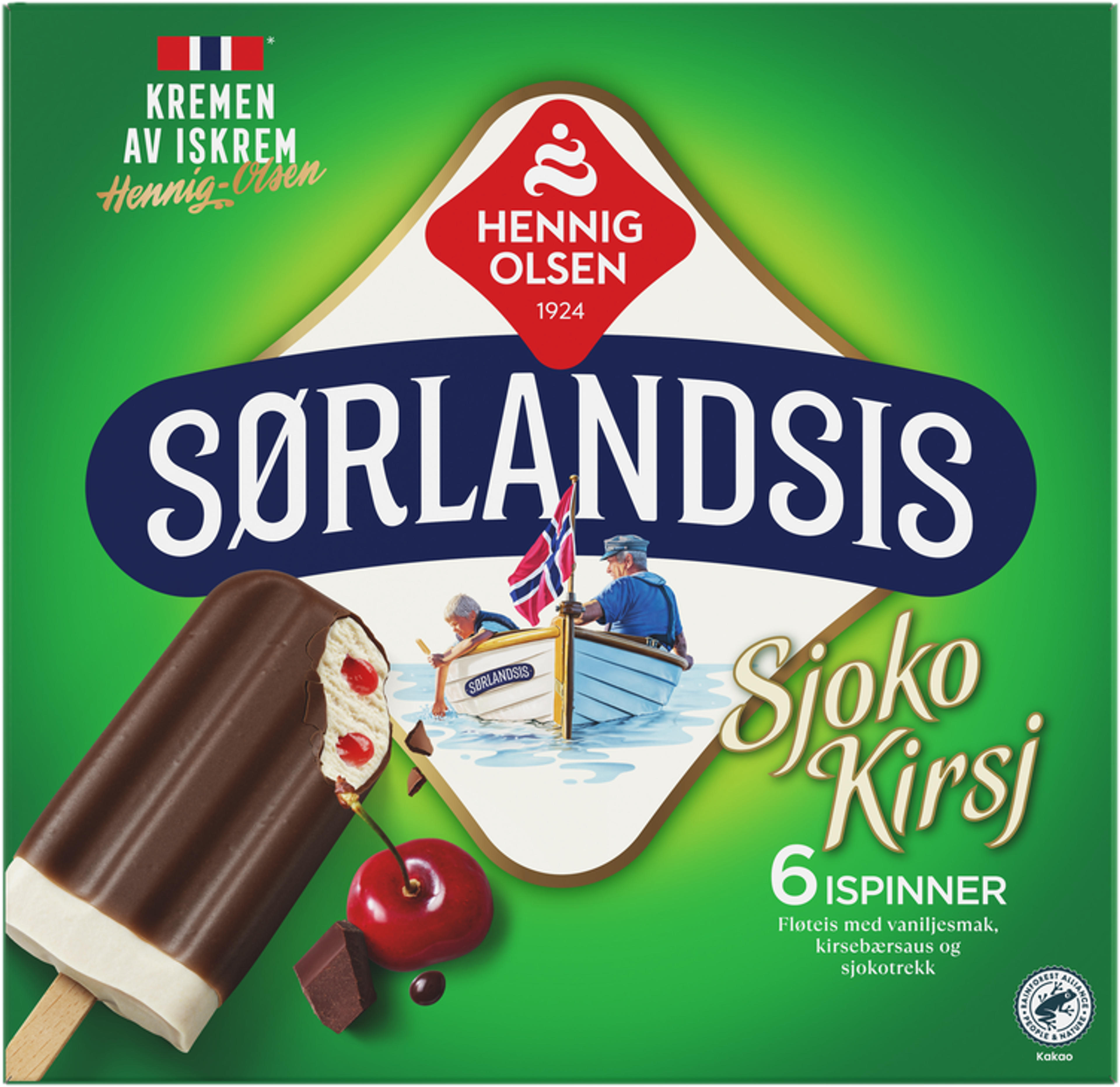 Sørlandsis Sjokokirsj, 6stk - 1N